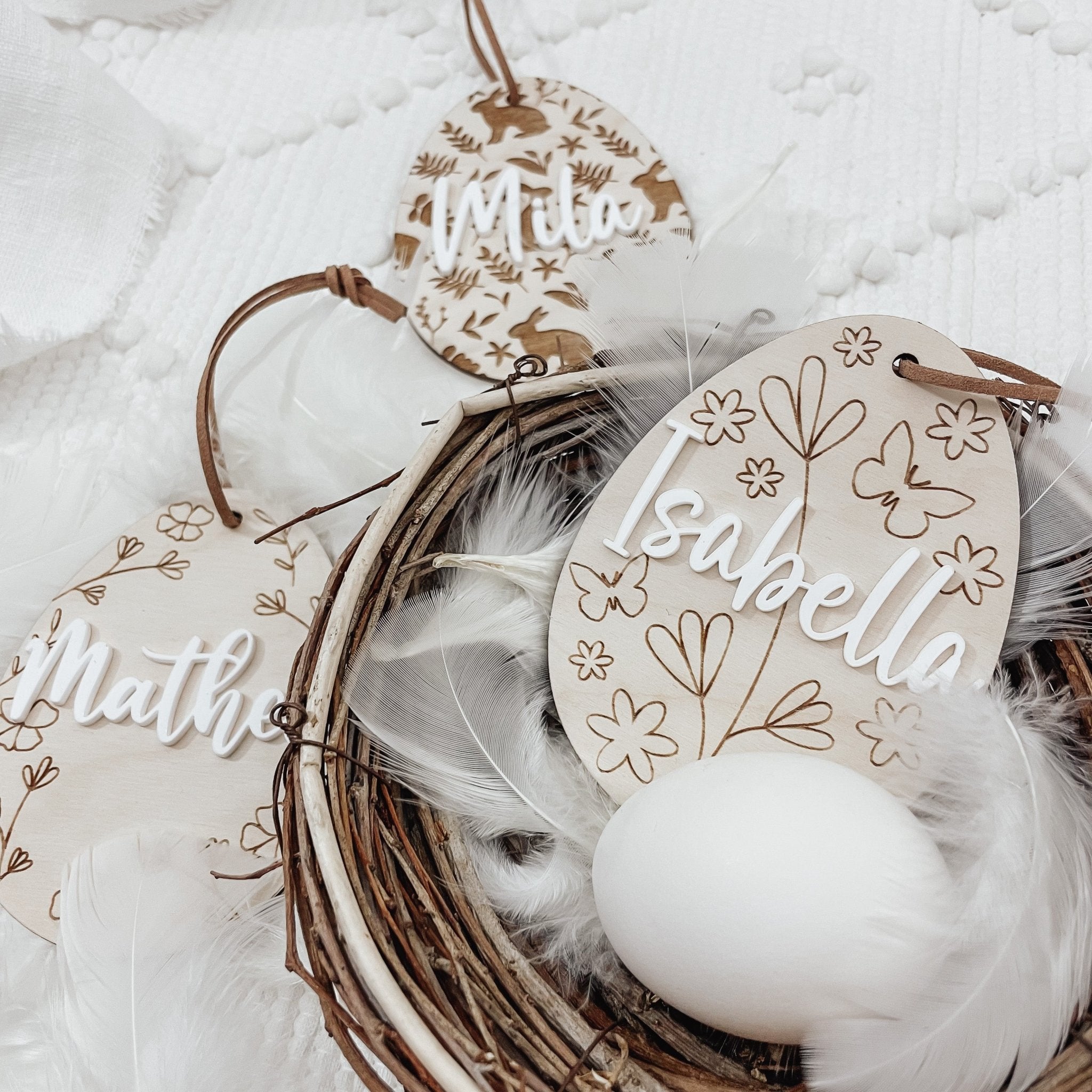 3D Osterei | Namensschild | Korb Anhänger - lyllevenn-store