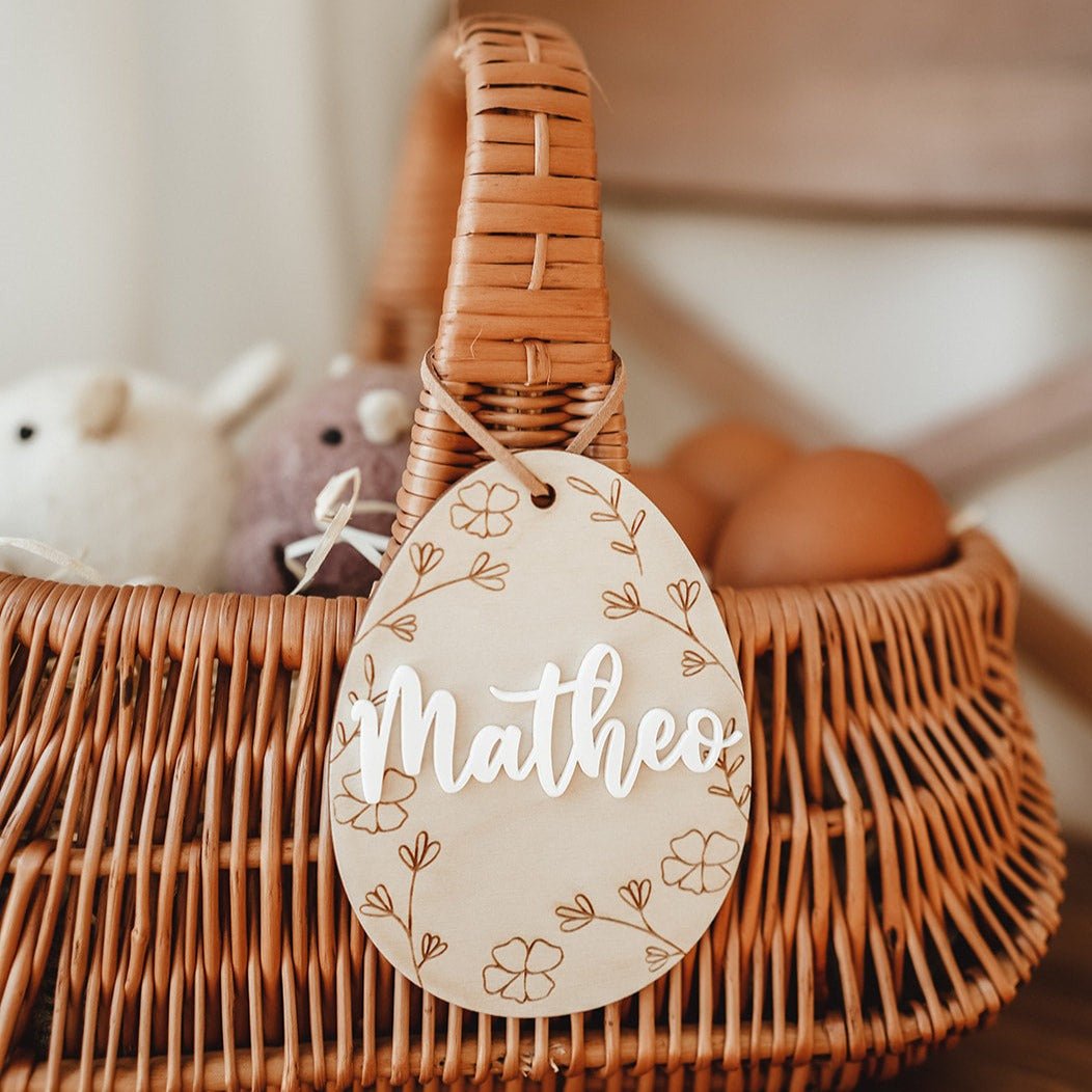 3D Osterei | Namensschild | Korb Anhänger - lyllevenn-store