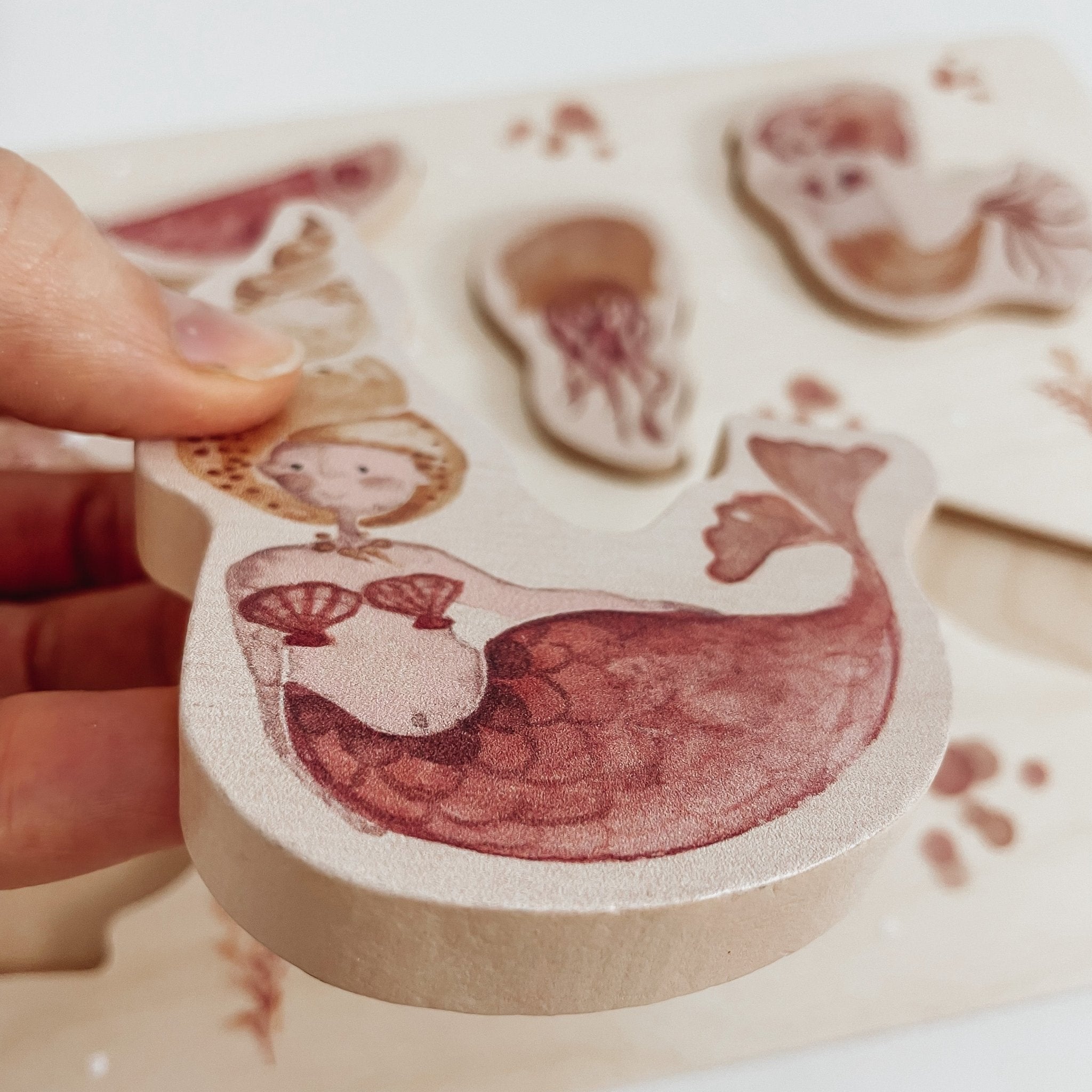 3D Puzzle | Steckpuzzle aus nachhaltigem Holz – MEERJUNGFRAU - lyllevenn-store