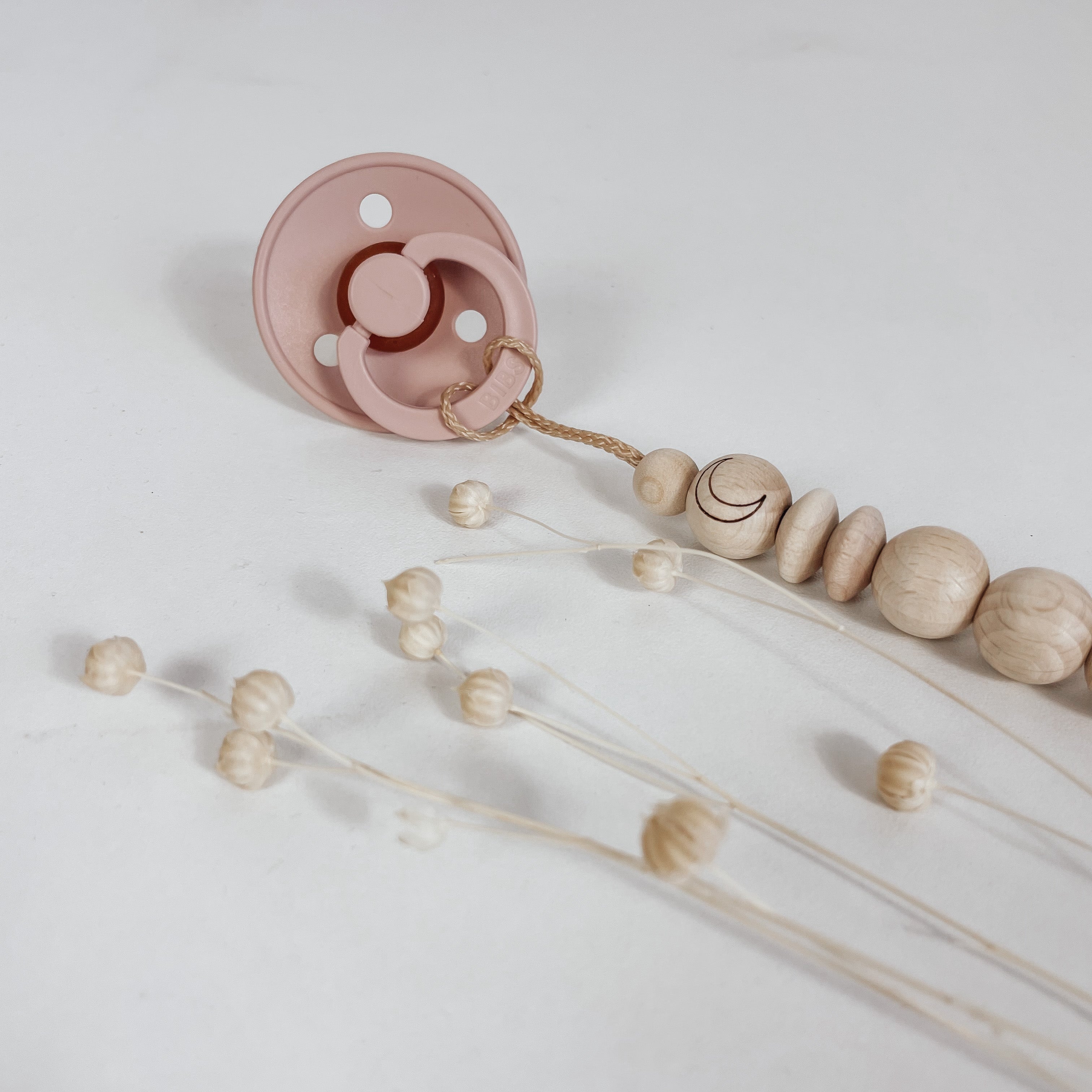 Schnullerkette naturbelassen & personalisierbar – PURE