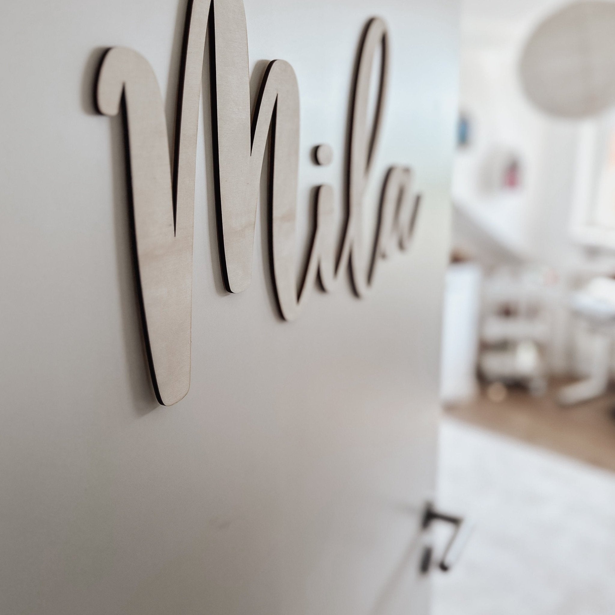 Personalisierter Schriftzug aus Holz - in XXL Schrift - WUNSCHNAME - im lyllevenn-store