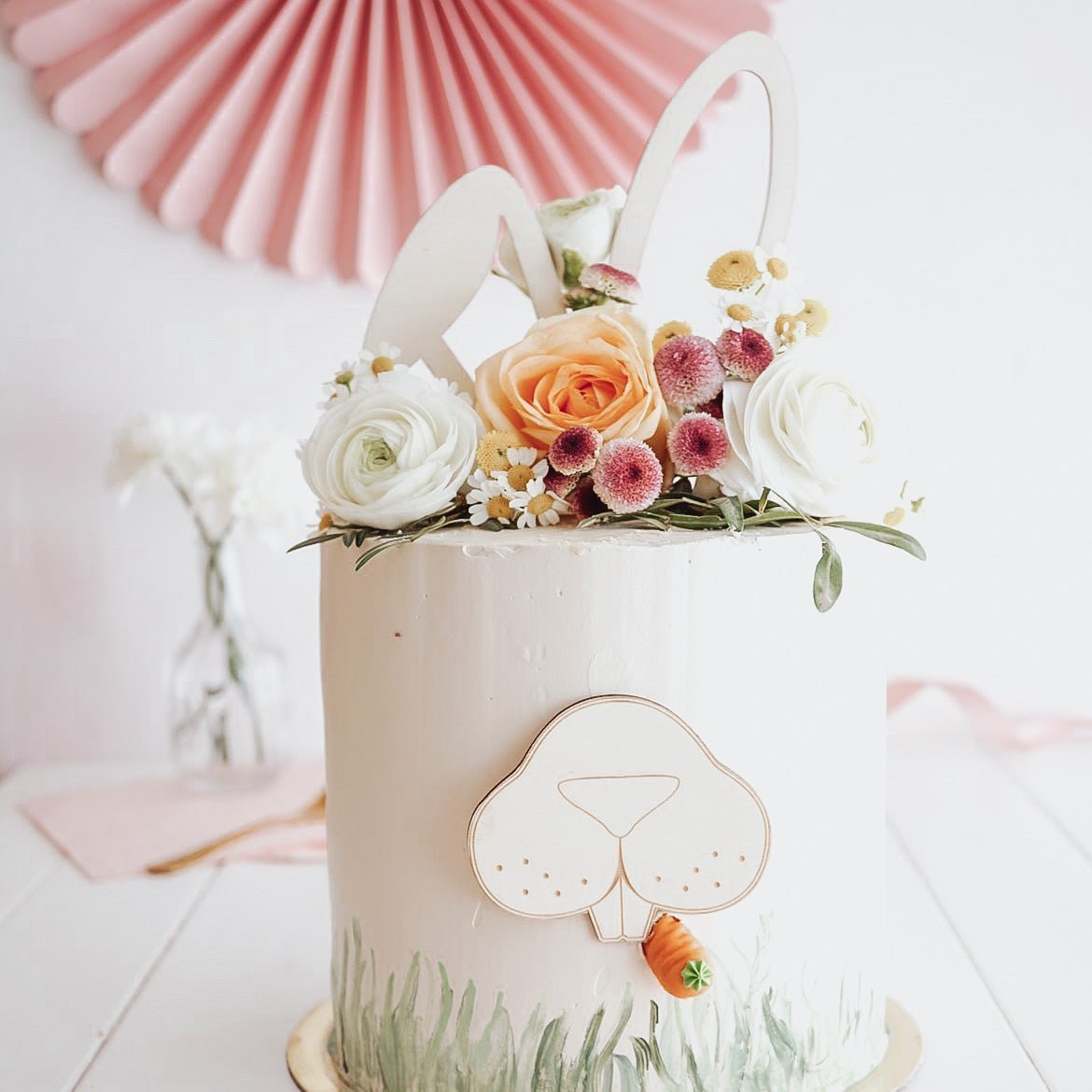 Caketopper Holz - Osterhase - lyllevenn