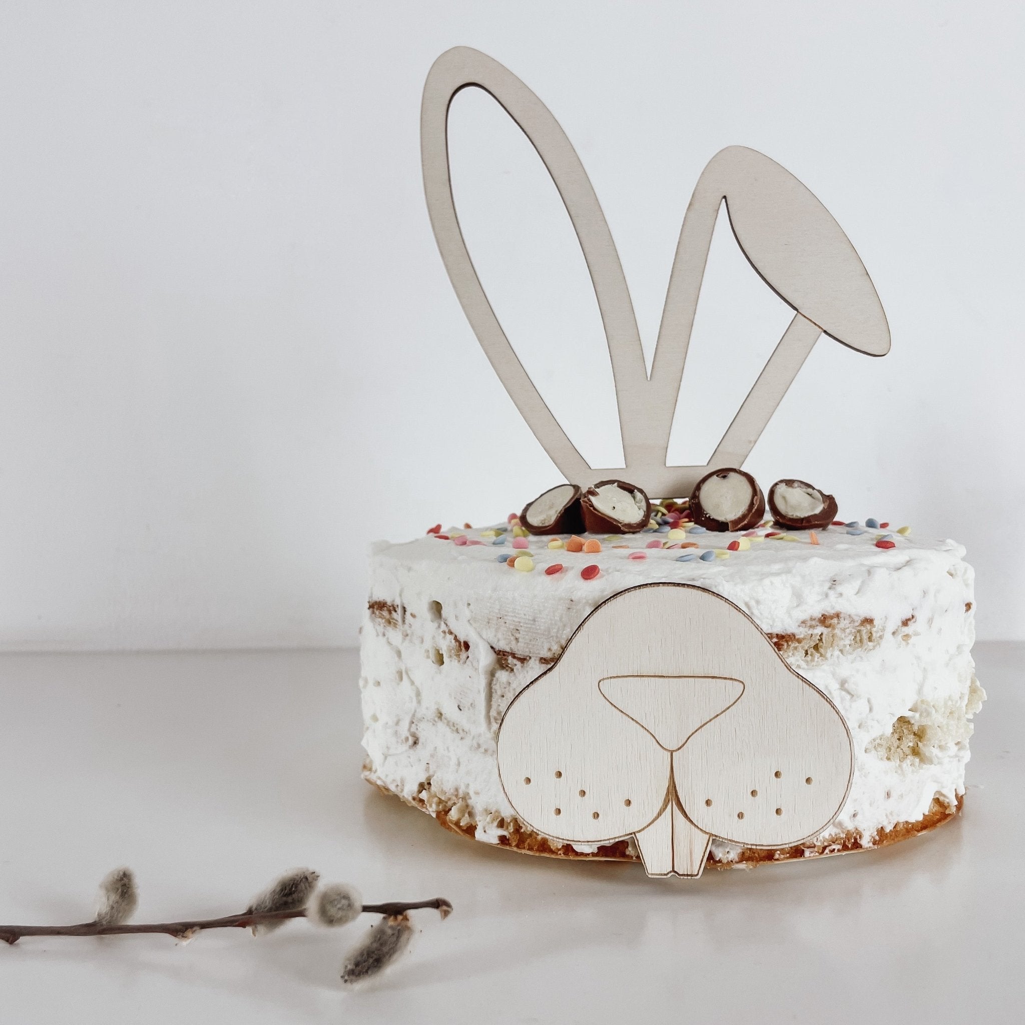 Caketopper Holz - Osterhase - lyllevenn