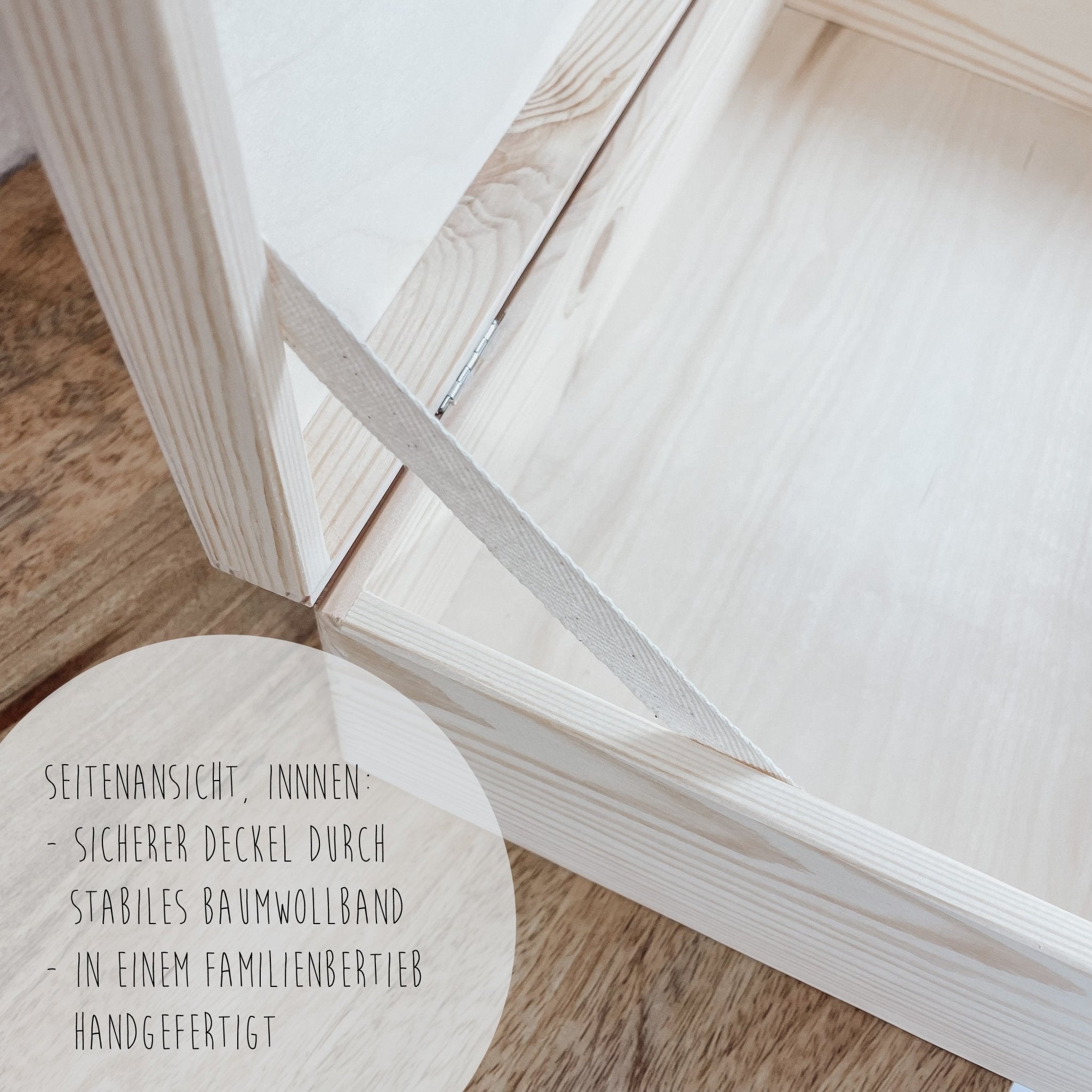 Erinnerungskiste Holz personalisiert - Blätterkränze - lyllevenn