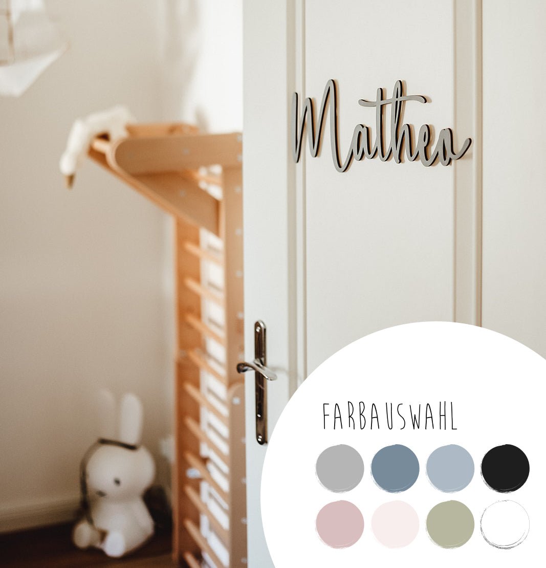 Farbig XXL Schriftzüge | Namensschriftzug | 3D Schriftzug | Holz - WUNSCHNAME - lyllevenn-store