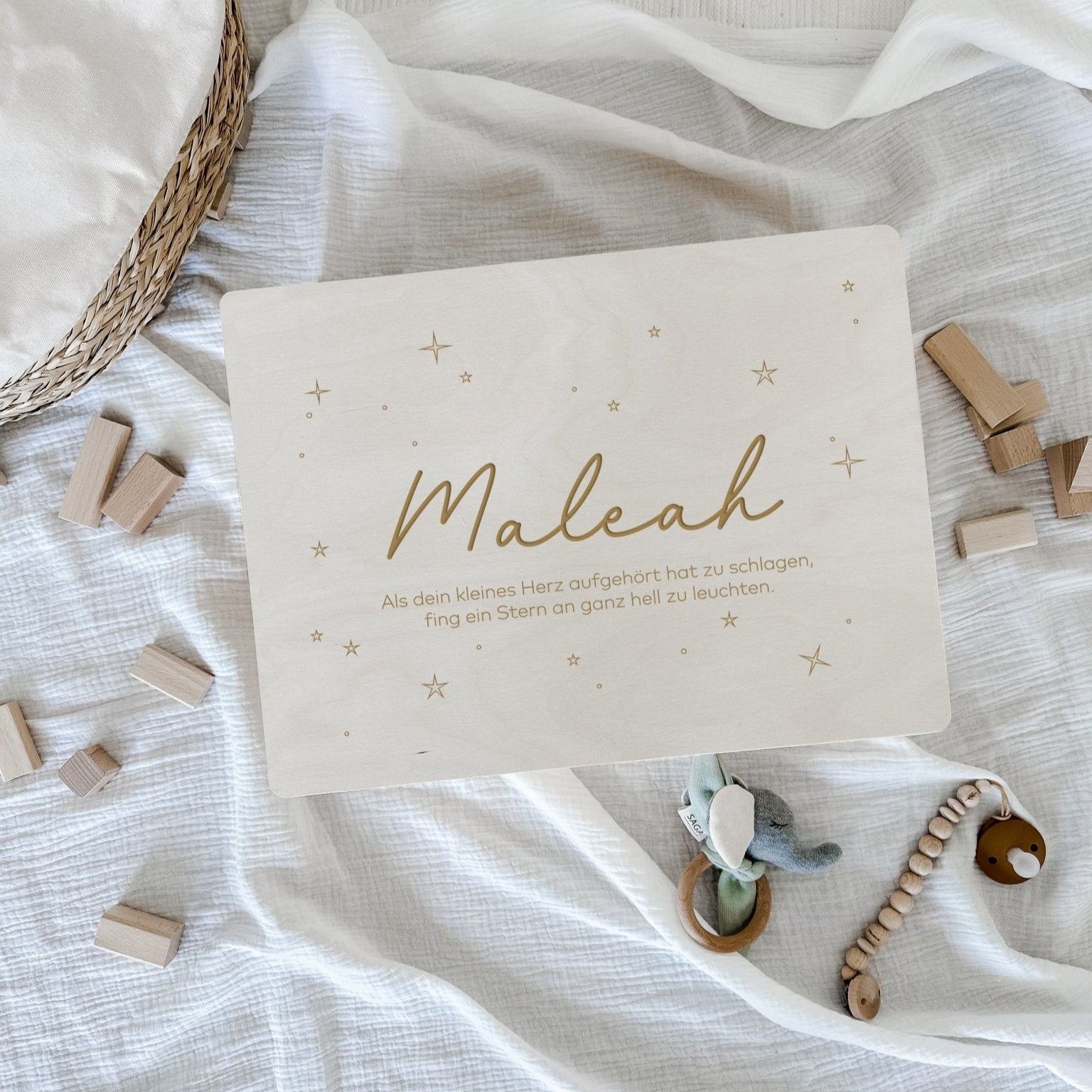 Holzkiste | Sternenkind | Erinnerungskiste | graviert | Erinnerungsbox - Verlust - lyllevenn-store