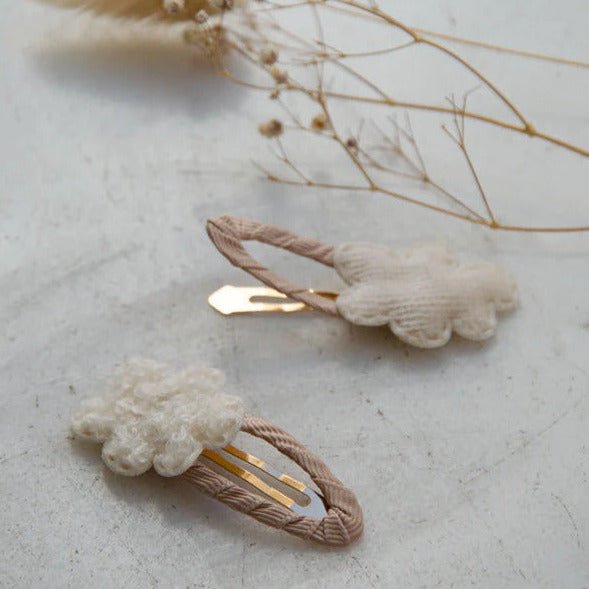 Kinder Haarspangen | Teddyplüsch | Cloud Clips - lyllevenn-store