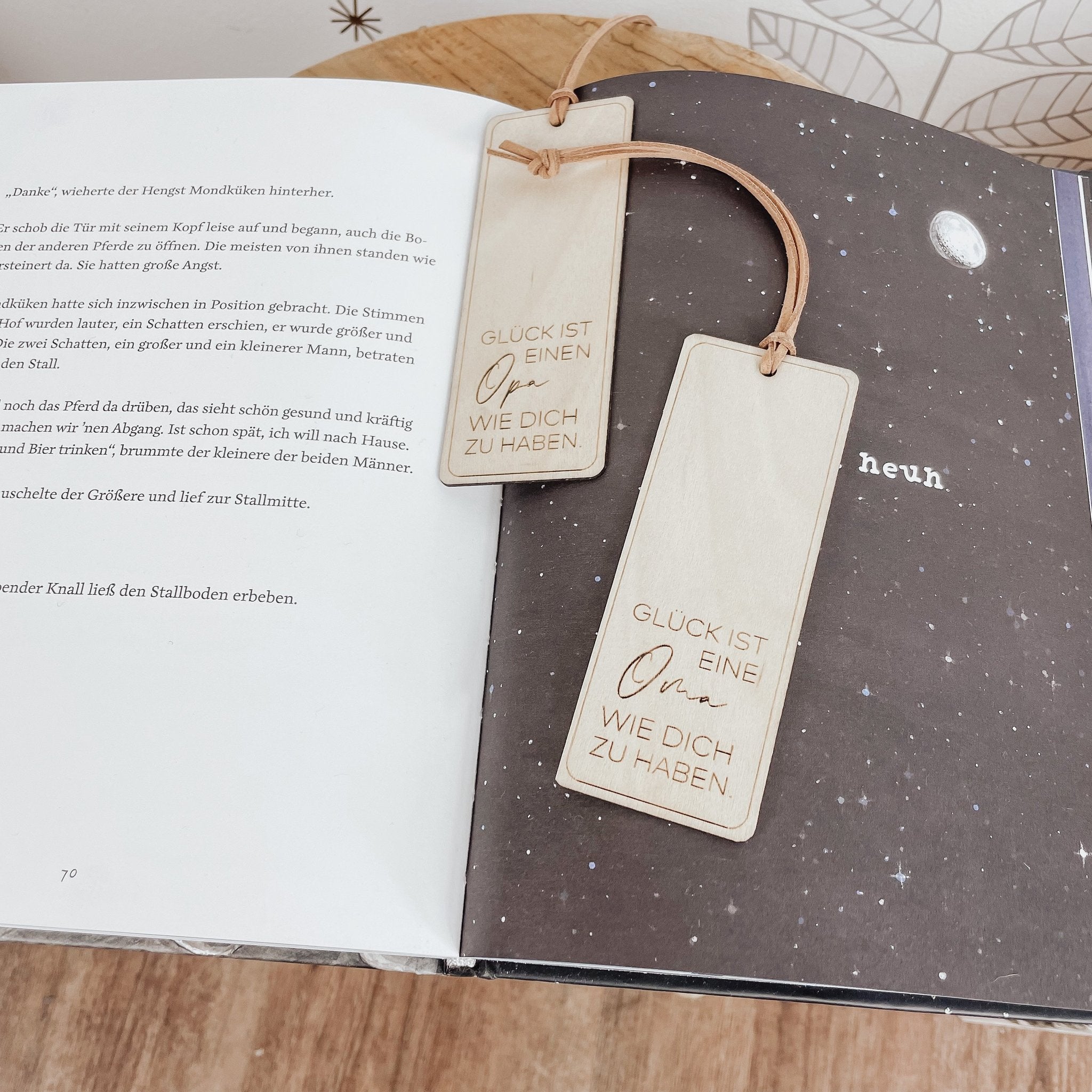 Lesezeichen aus Holz I GLÜCK IST ... - lyllevenn-store