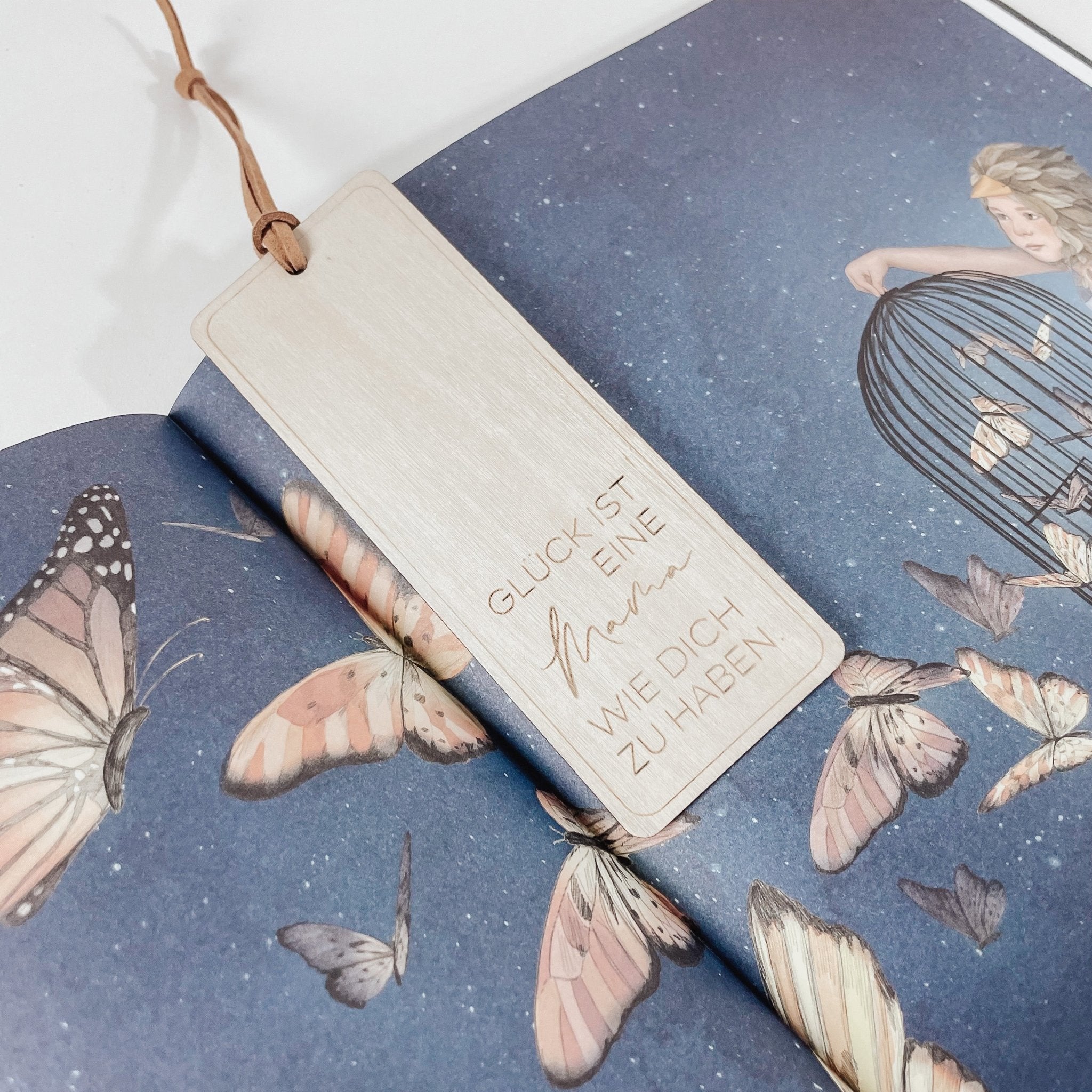 Lesezeichen aus Holz I GLÜCK IST ... - lyllevenn-store