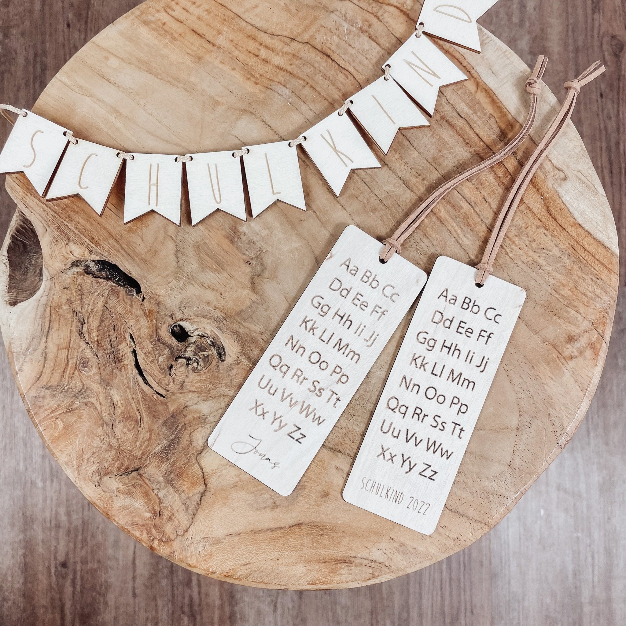 Lesezeichen Holz personalisierbar - Einschulung - lyllevenn