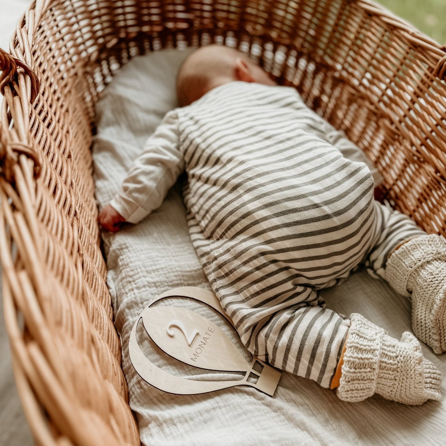 Meilensteine Newborn | auswechselbar | Meilensteinkarten Baby | Babys erstes Jahr | Geschenk Geburt – HEISSLUFTBALLON - lyllevenn-store