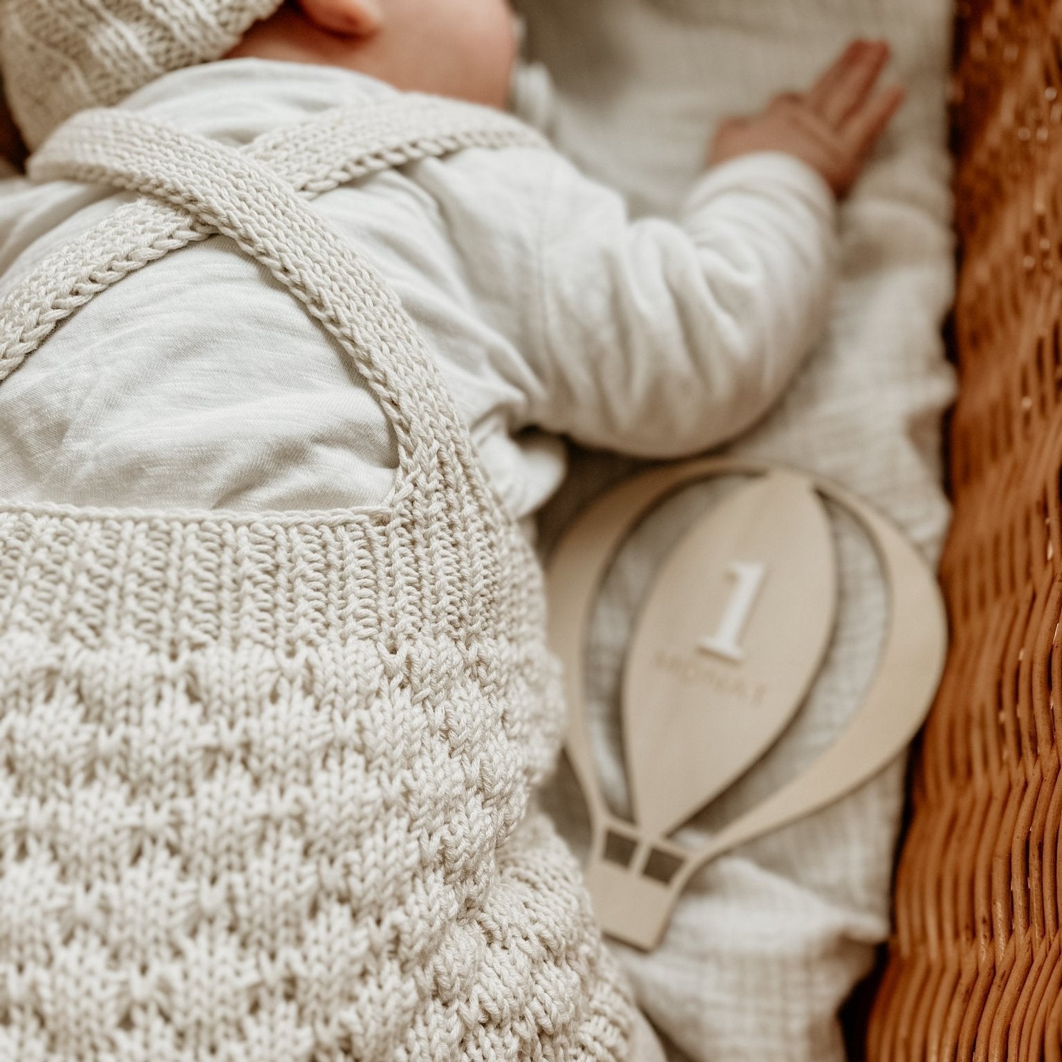 Meilensteine Newborn | auswechselbar | Meilensteinkarten Baby | Babys erstes Jahr | Geschenk Geburt – HEISSLUFTBALLON - lyllevenn-store