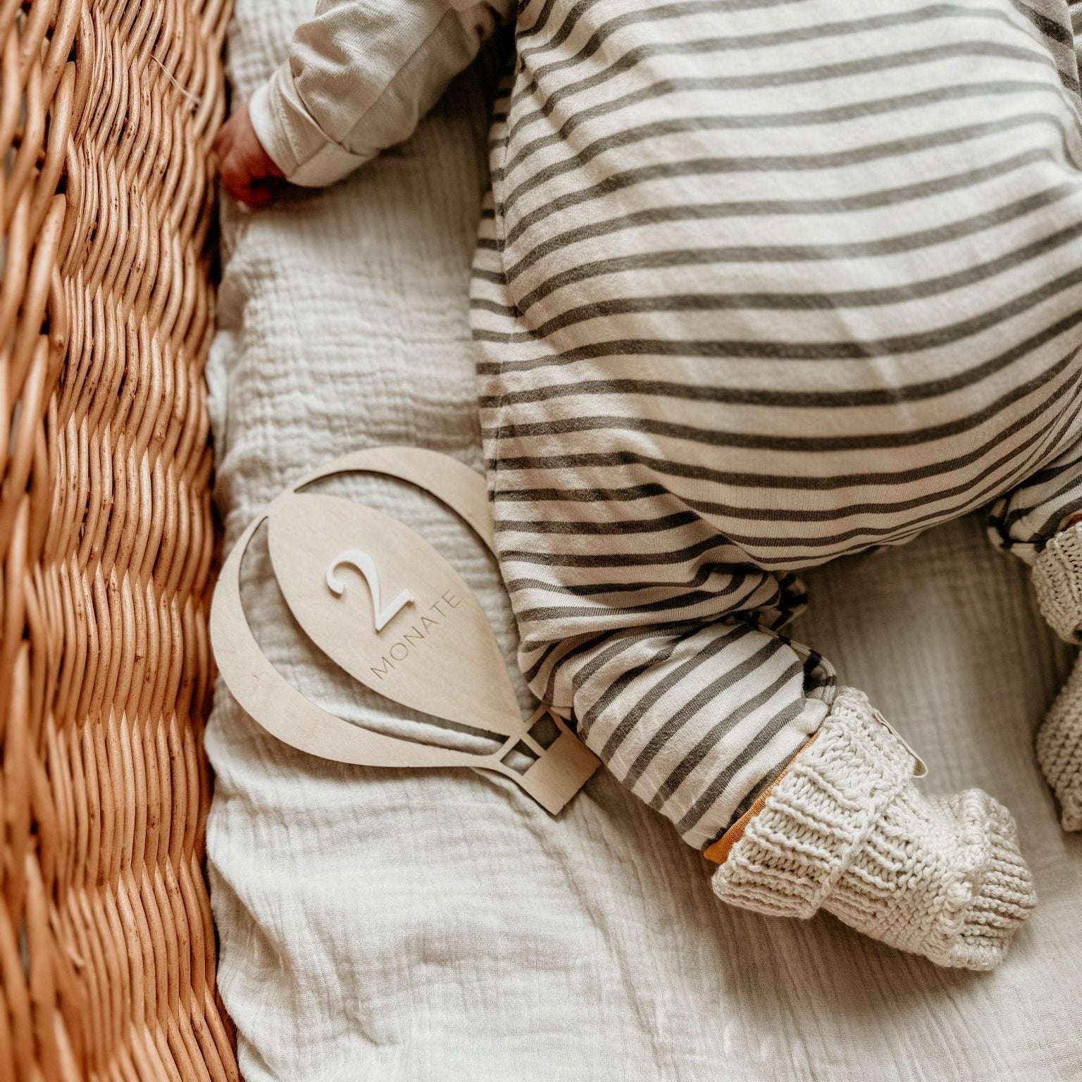 Meilensteine Newborn | auswechselbar | Meilensteinkarten Baby | Babys erstes Jahr | Geschenk Geburt – HEISSLUFTBALLON - lyllevenn-store