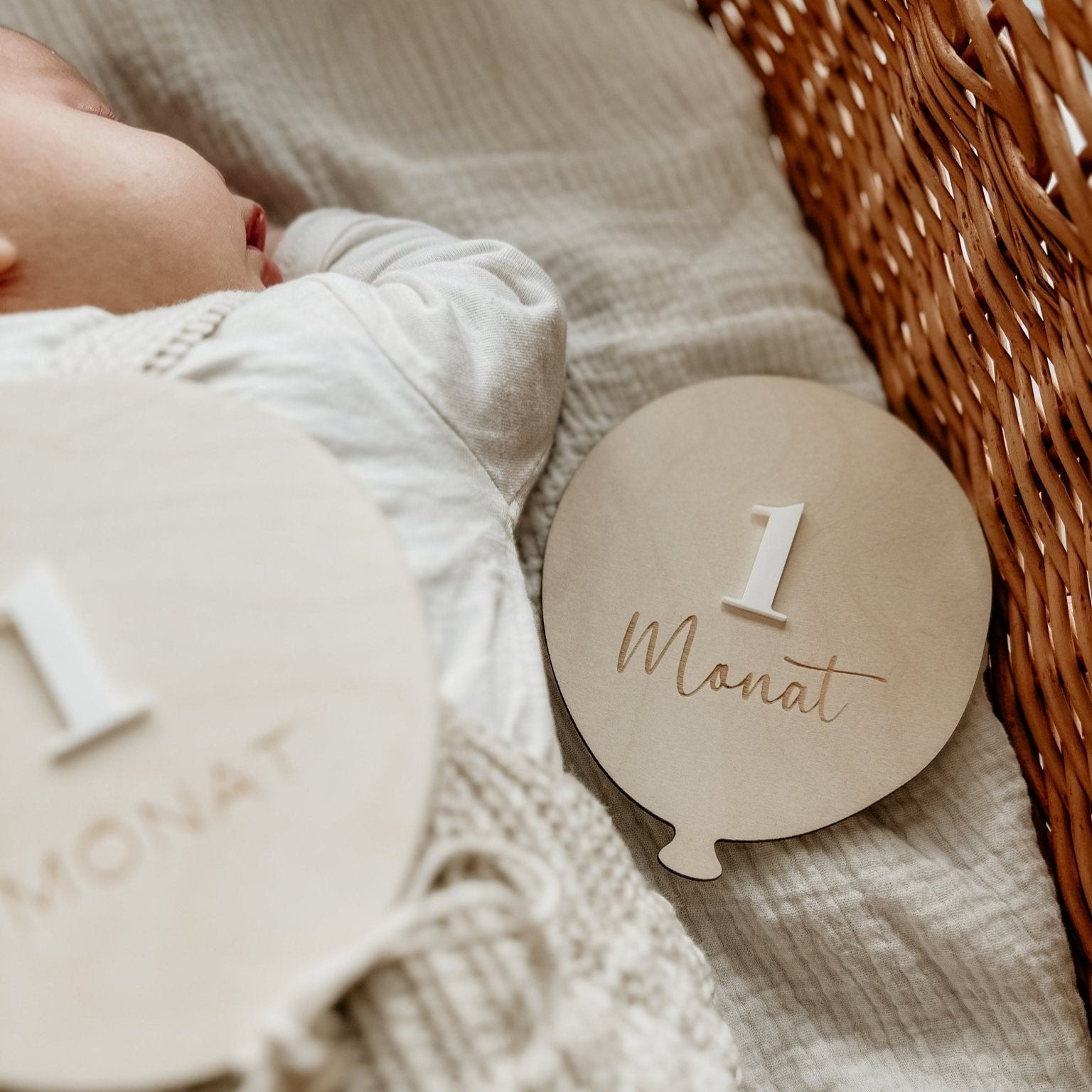 Meilensteine Newborn | Meilensteinkarten Baby | Babys erstes Jahr | Geschenk Geburt – LUFTBALLON - lyllevenn-store