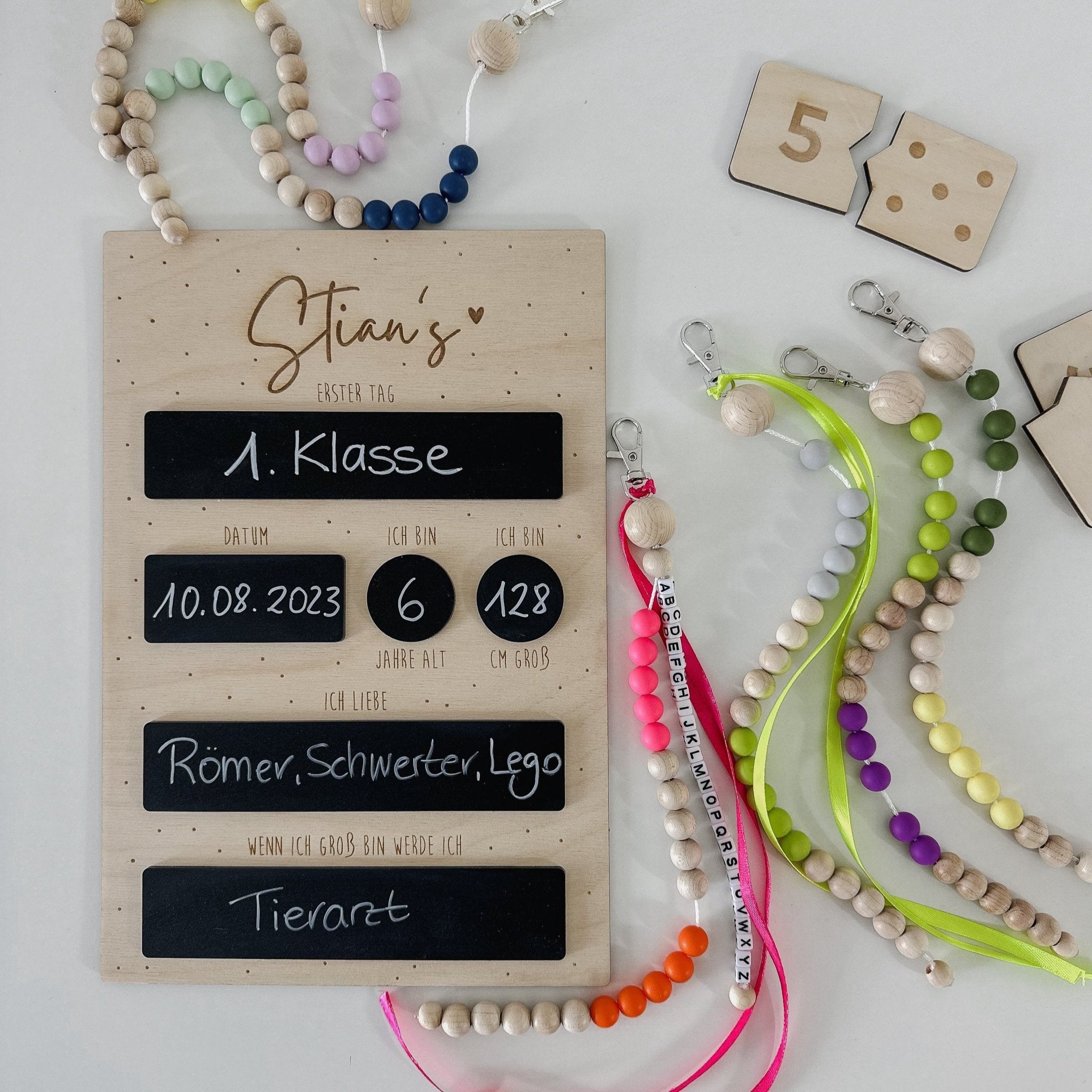 Mein erster Tag | Tafel Wiederbeschreibbar – Schulkind - lyllevenn-store