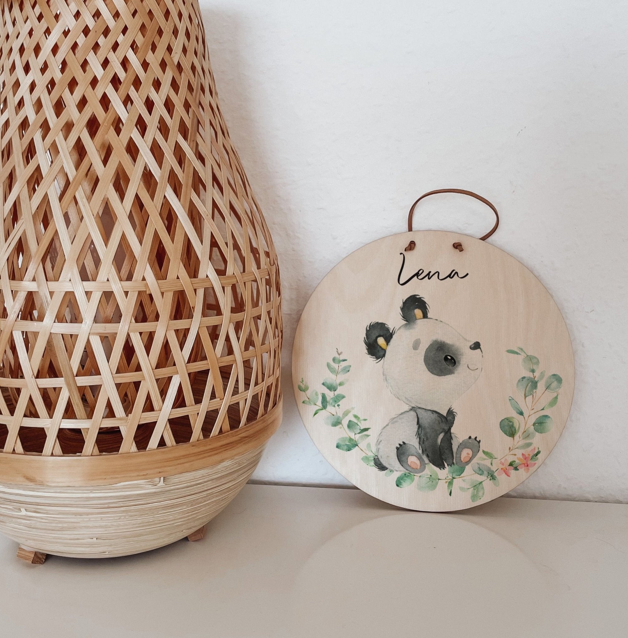 Namensschild | Kinderzimmer | Holzschild | personalisiert - KOALA / PANDA - lyllevenn