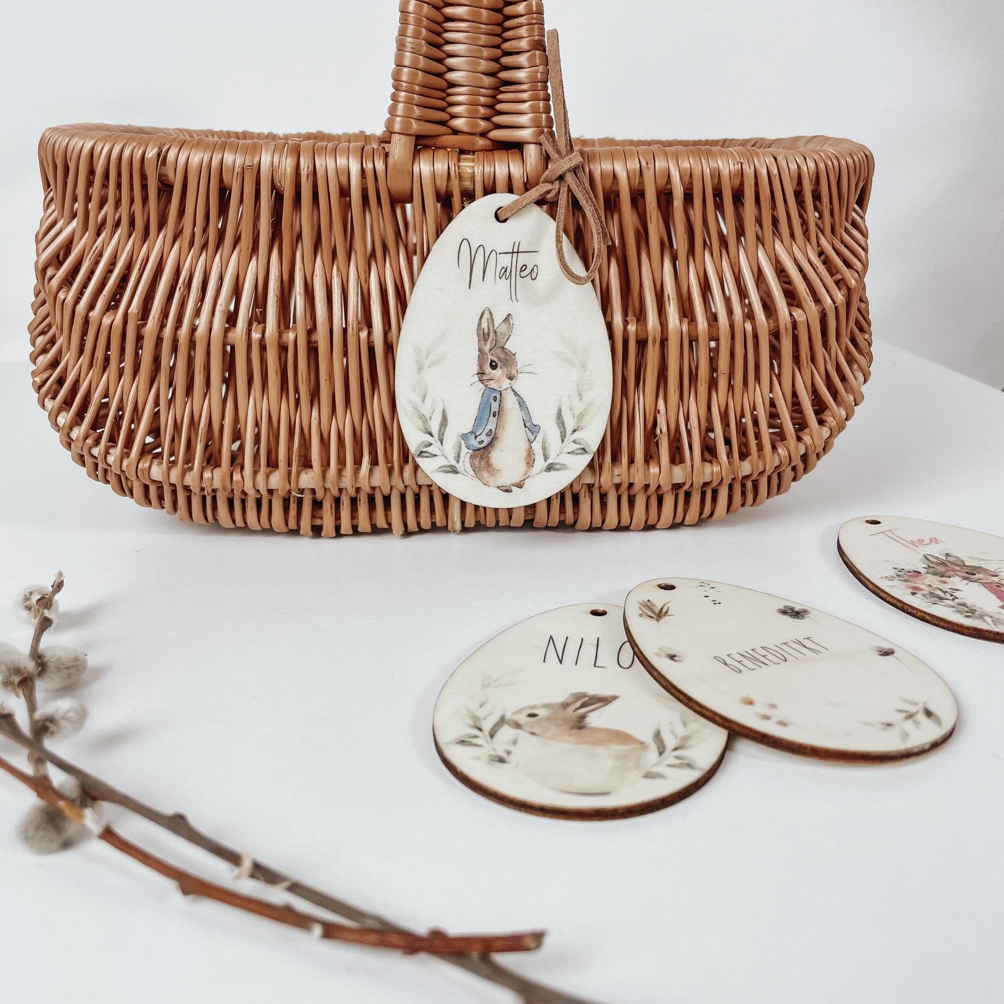 Personalisierte Osteranhänger aus Holz – Perfekte Deko & Geschenkidee zu Ostern - lyllevenn