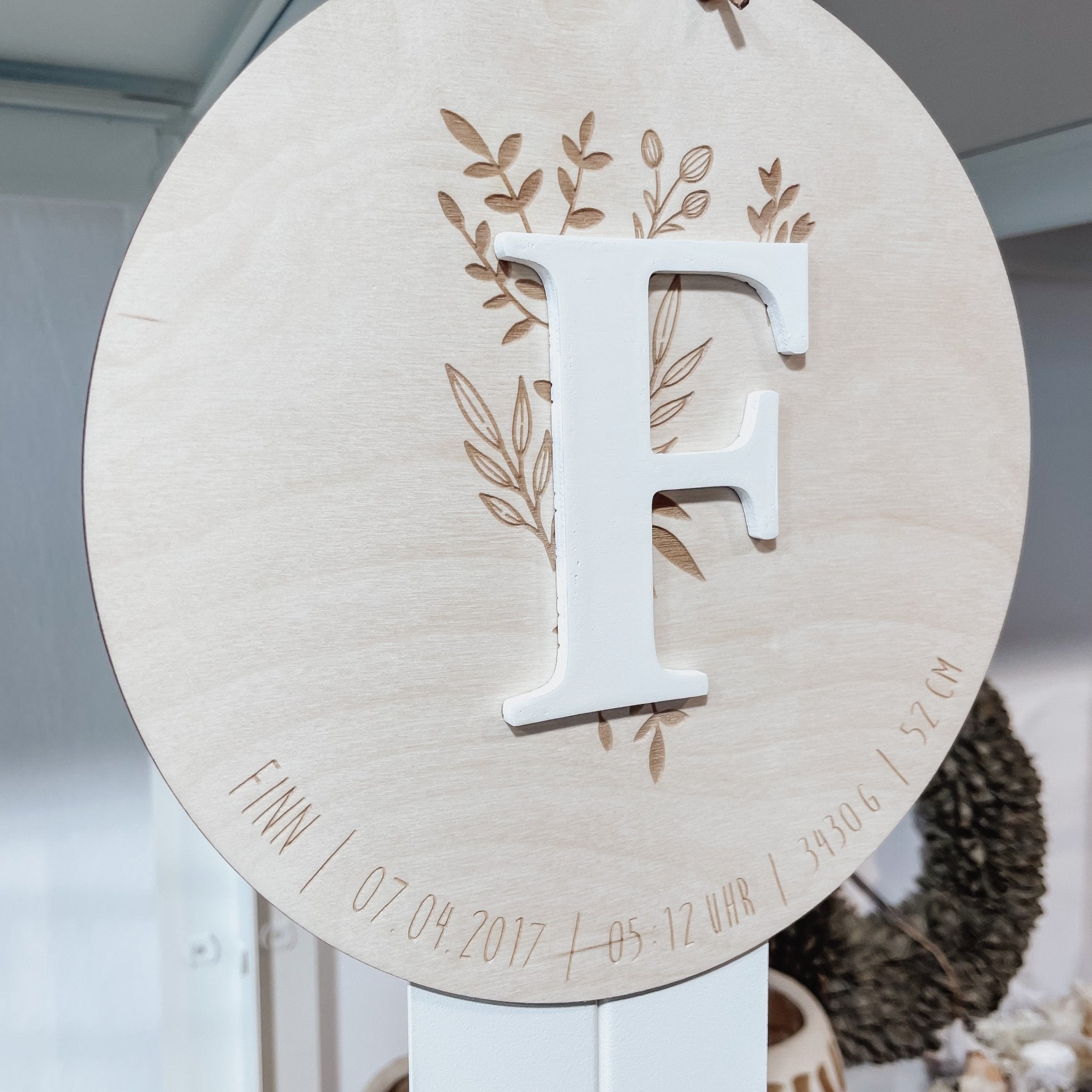 Personalisiertes Holzschild - 3D Buchstabe - lyllevenn
