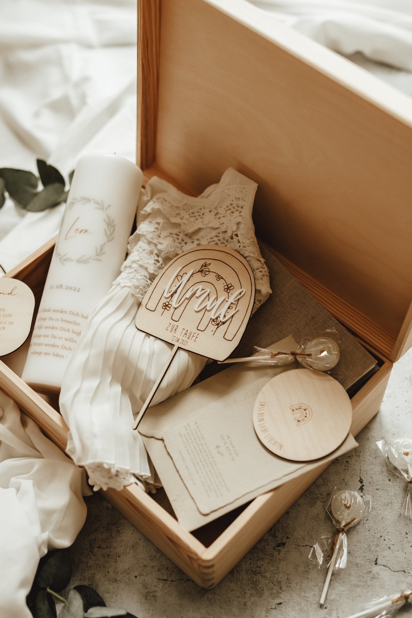 Taufe Caketopper | Kuchenstecker | Regenbogen | Dekoration Taufe Konfirmation Kommunion | Tortendekorstion | Torte - lyllevenn-store