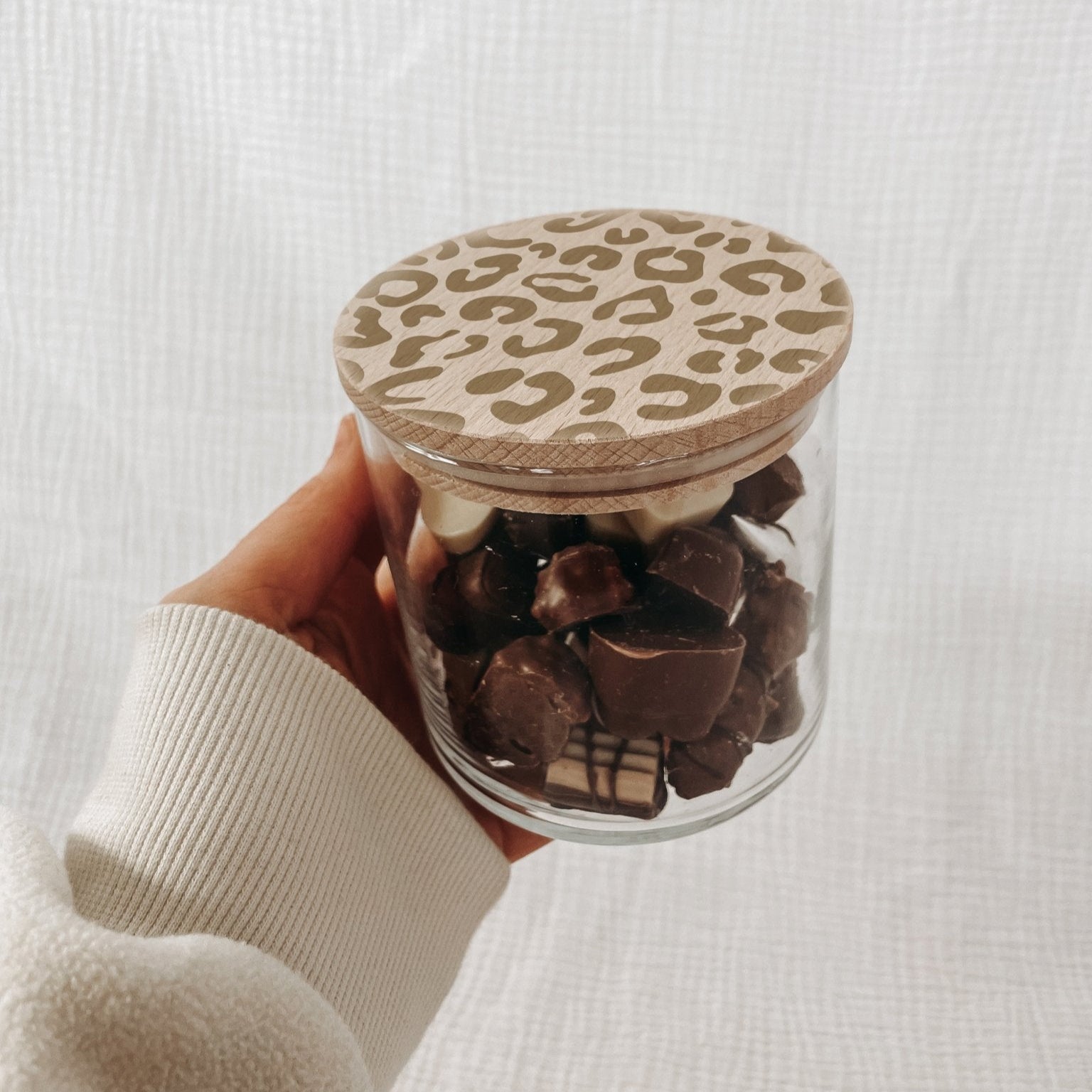 Vorratsglas, Geschenk Freundin, Leo-Look, Muster Design, Aufbewahrung – LEOPARD | KARIERT - lyllevenn-store