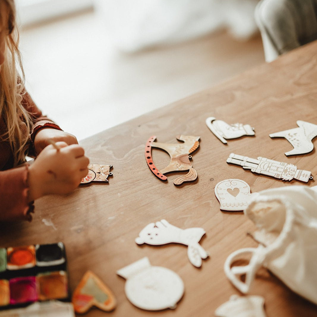 Weihnachtsanhänger | Baumschmuck | Christmas Ornaments | kreative DIY Anhänger zum Ausmalen für Kinder - SET - lyllevenn-store