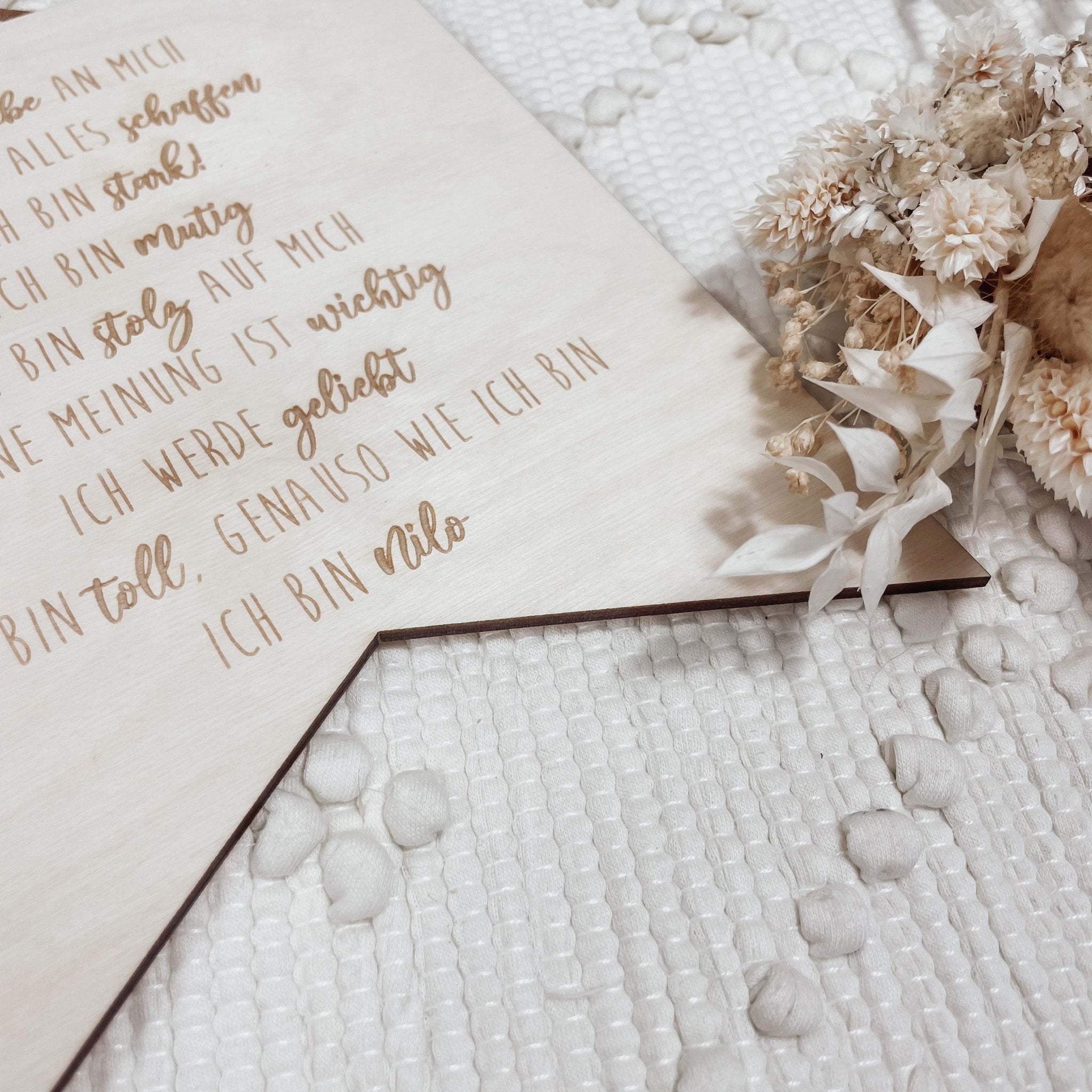 Wimpel | Glaubenssätzen | positive Gedanken | Holzschild – AFFIRMATIONEN - lyllevenn-store