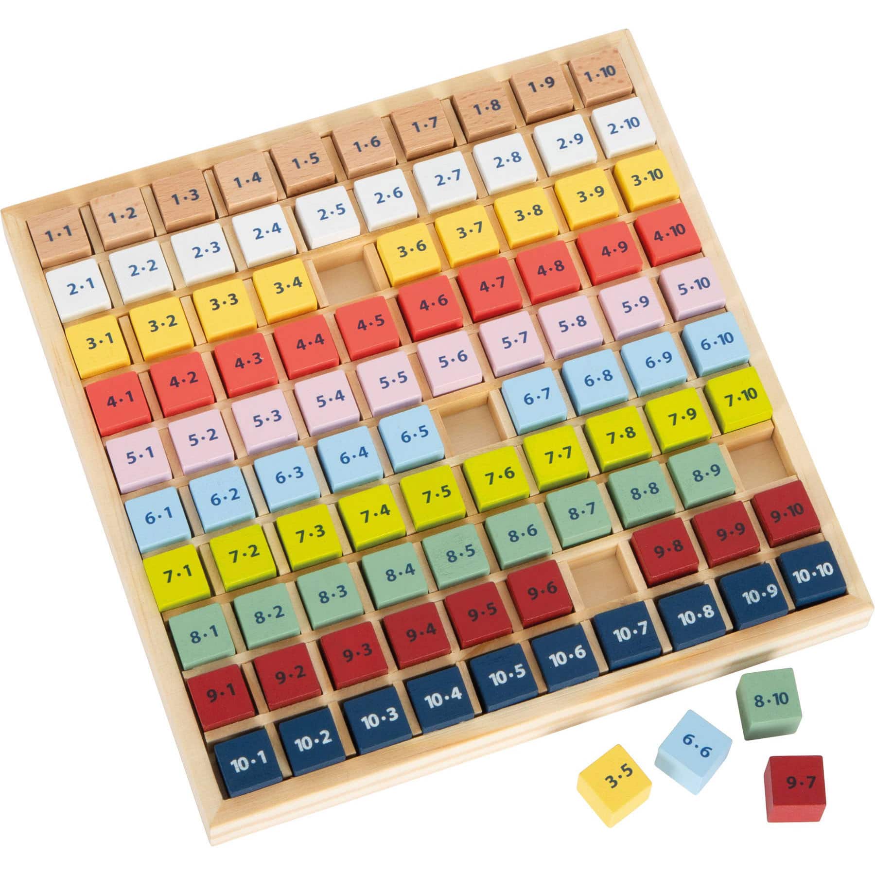 1×1 Rechenbrett aus Holz - Multiplikation spielerisch lernen - lyllevenn
