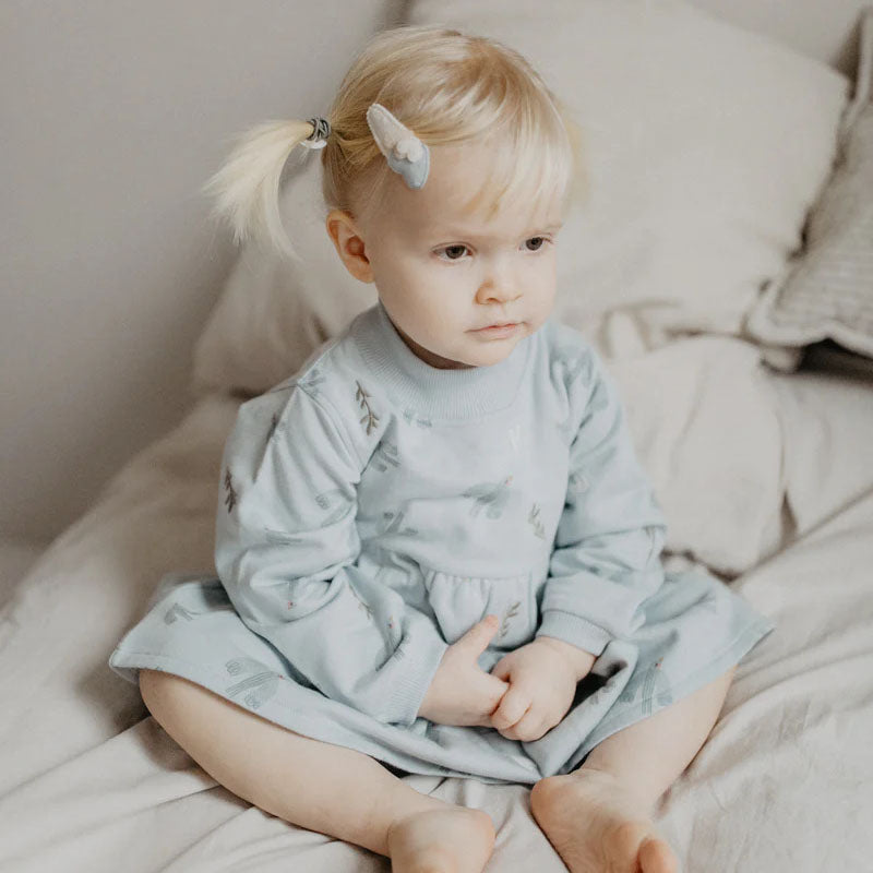 Haaraccessoire-Set - Herz & Broderie Anglaise in Blau