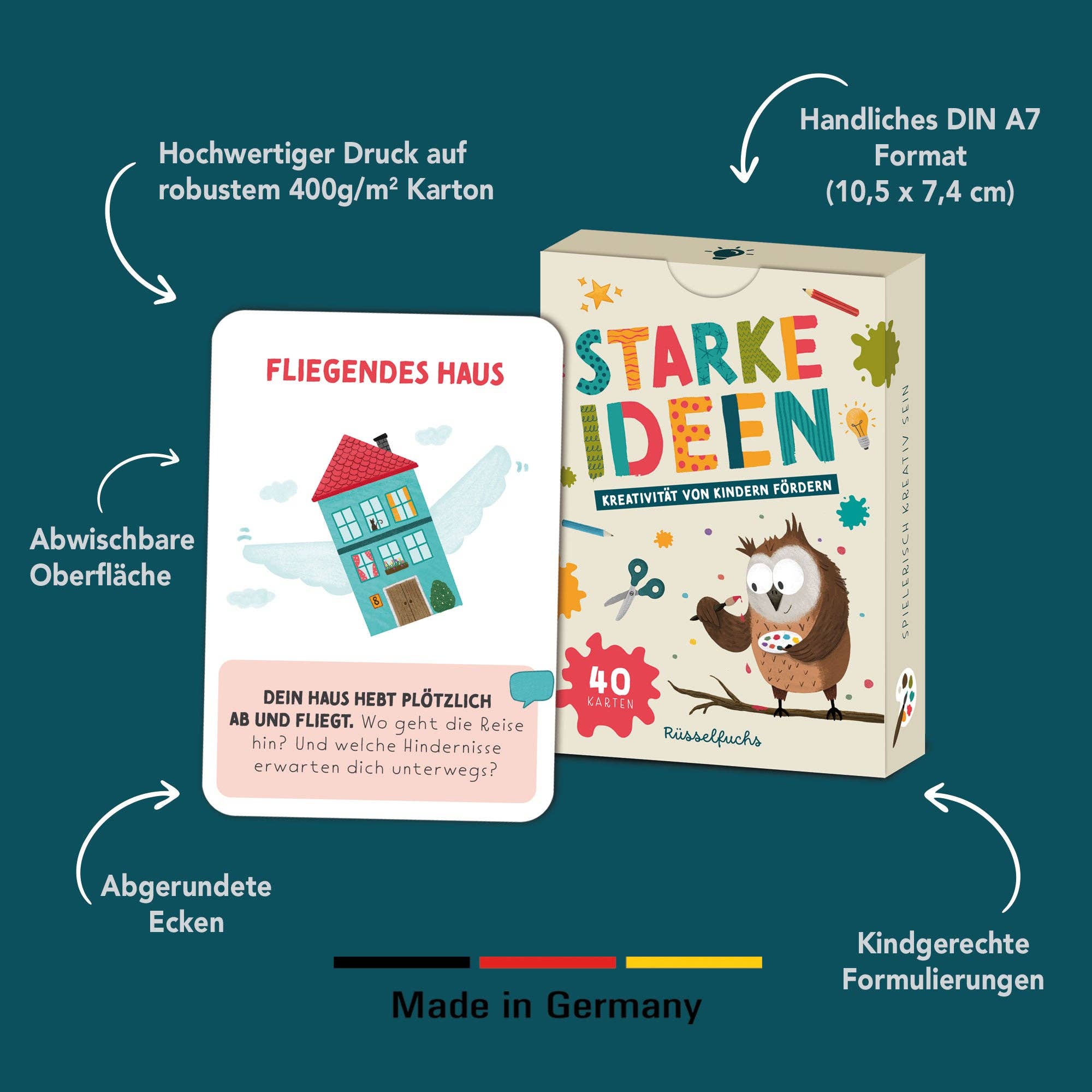 Kreativitätskarten für Kinder und starke Ideen