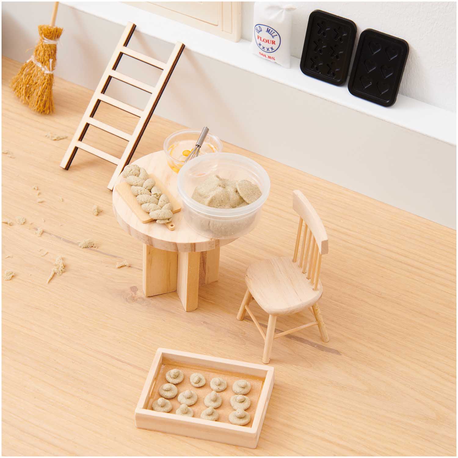 Miniatur Backblech – Wichtel Zubehör für die Weihnachtsbäckerei, 2-teilig