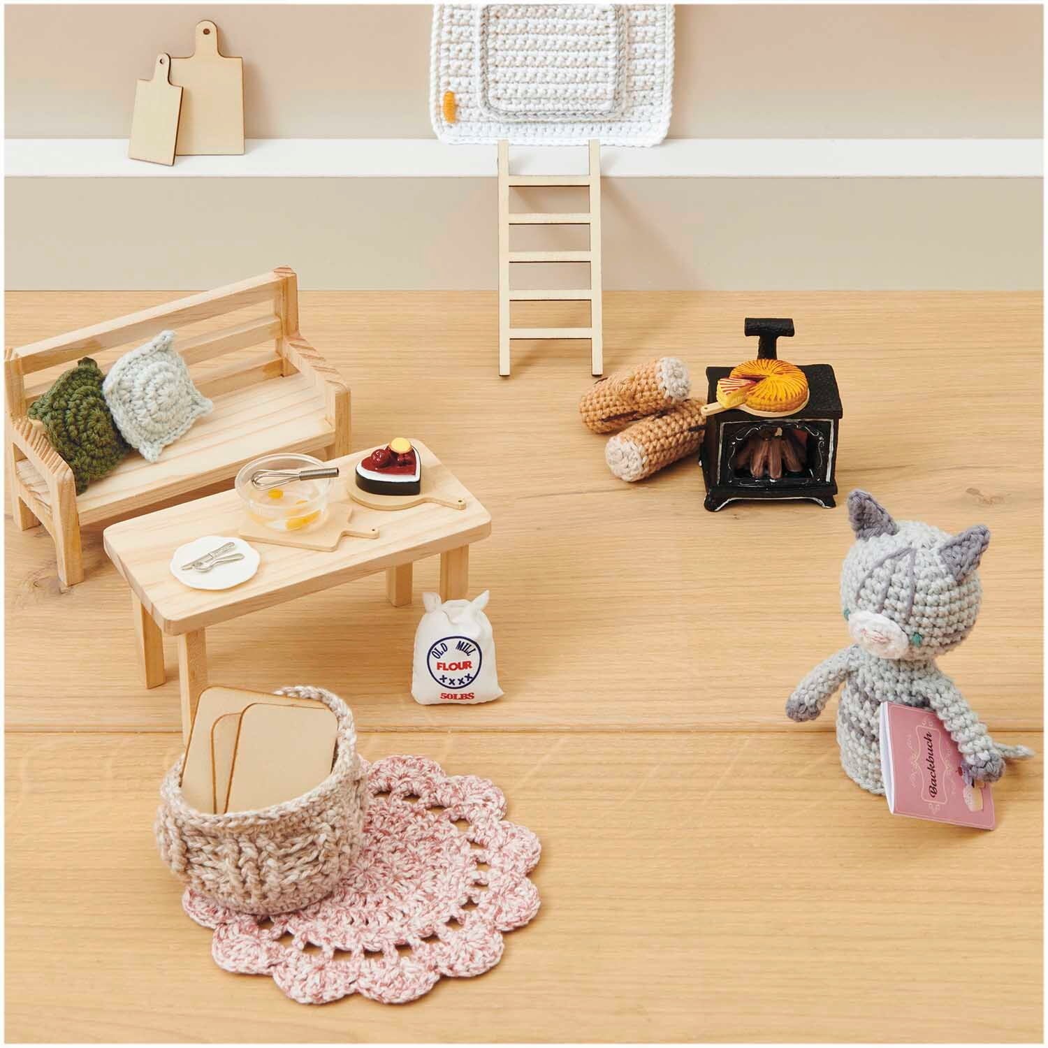 Miniatur Back-Set 4-teilig – Wichtel Zubehör & Miniatur Deko