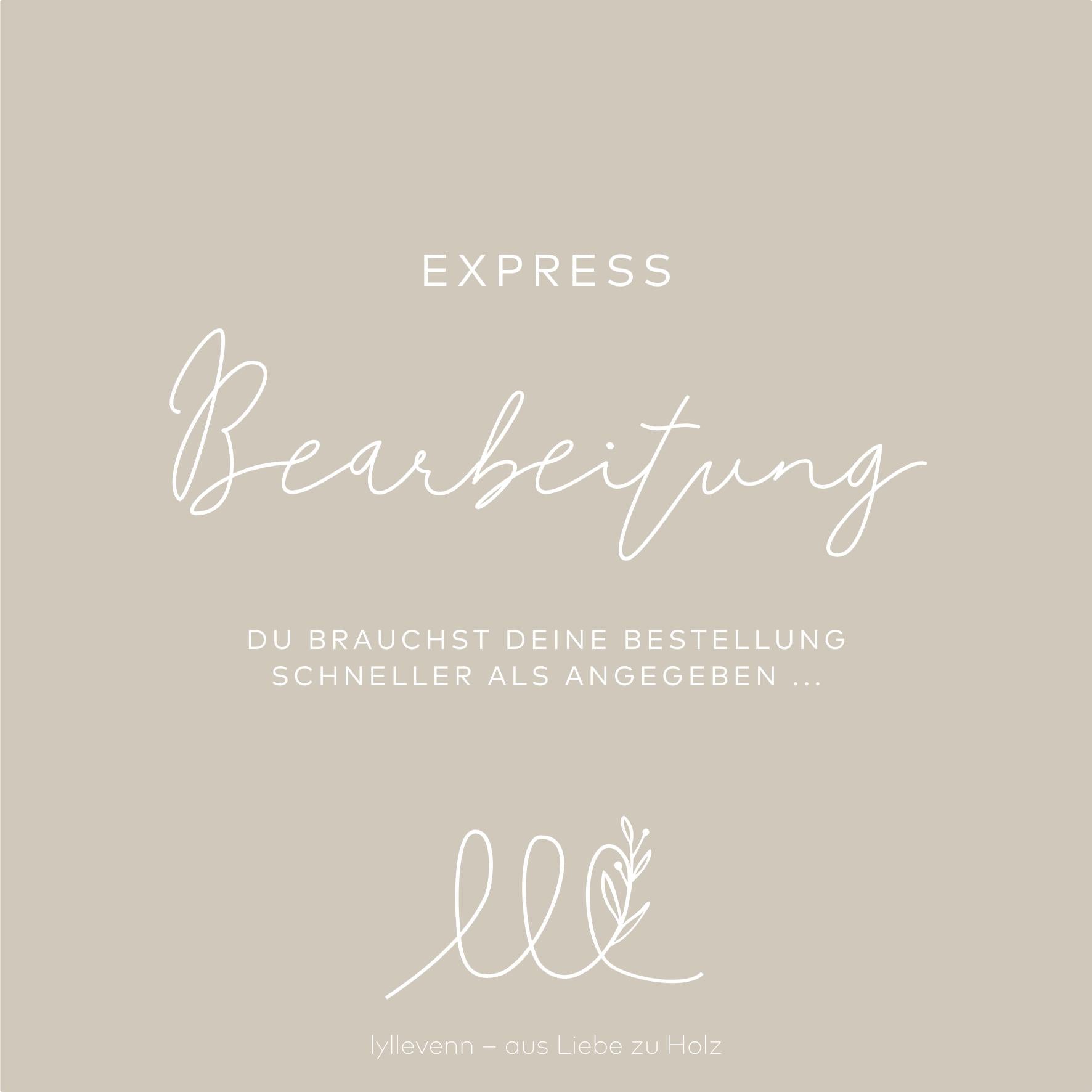 Bearbeitung Express – schnellerer Versand