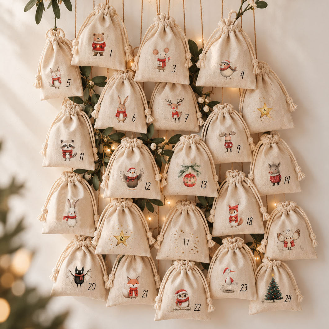 Adventskalender zum Befüllen – Bügelbilder 1–24