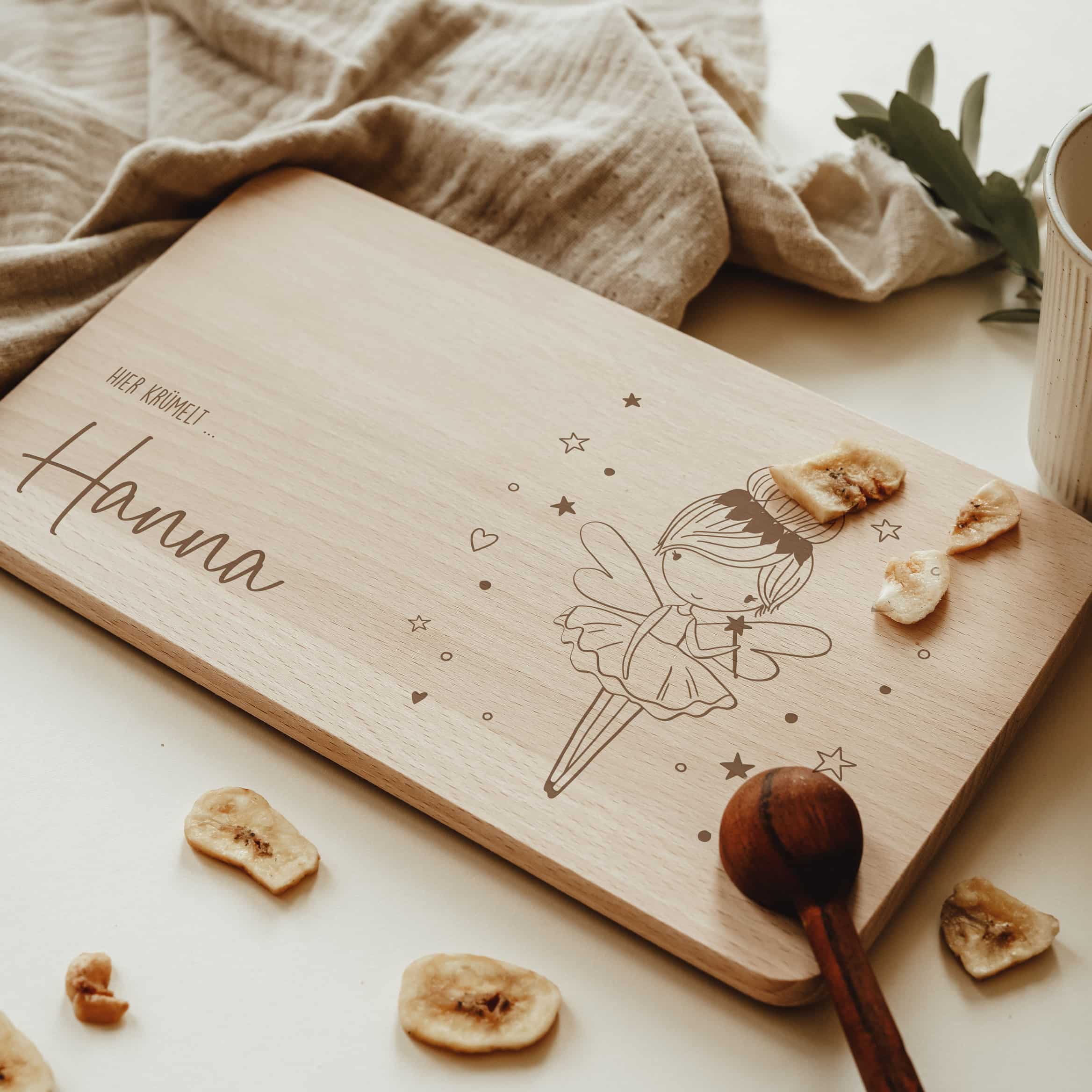 Personalisiertes Frühstücksbrettchen - Fee