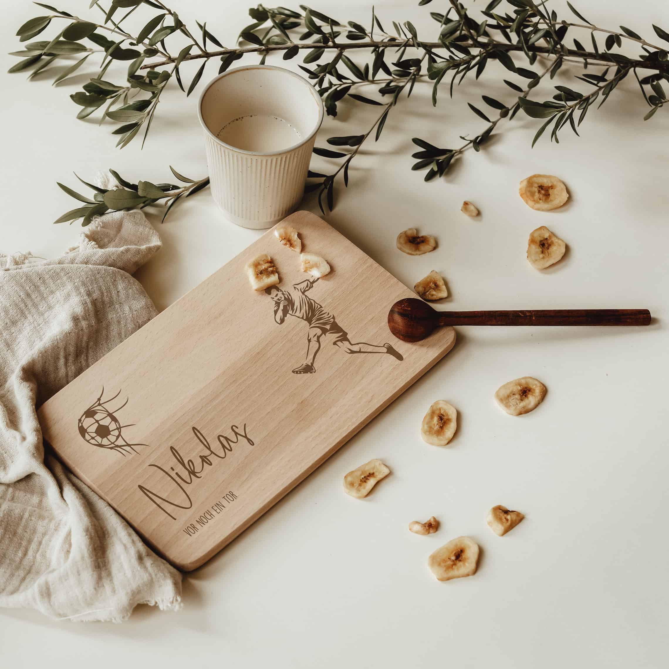 Personalisiertes Frühstücksbrettchen - Fußball