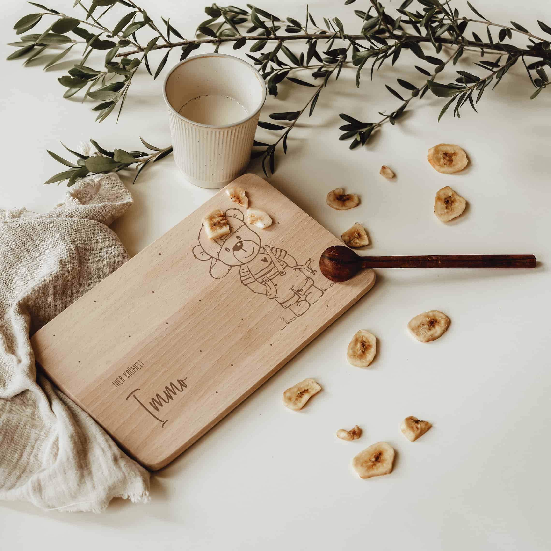 Personalisiertes Frühstücksbrettchen - Bär