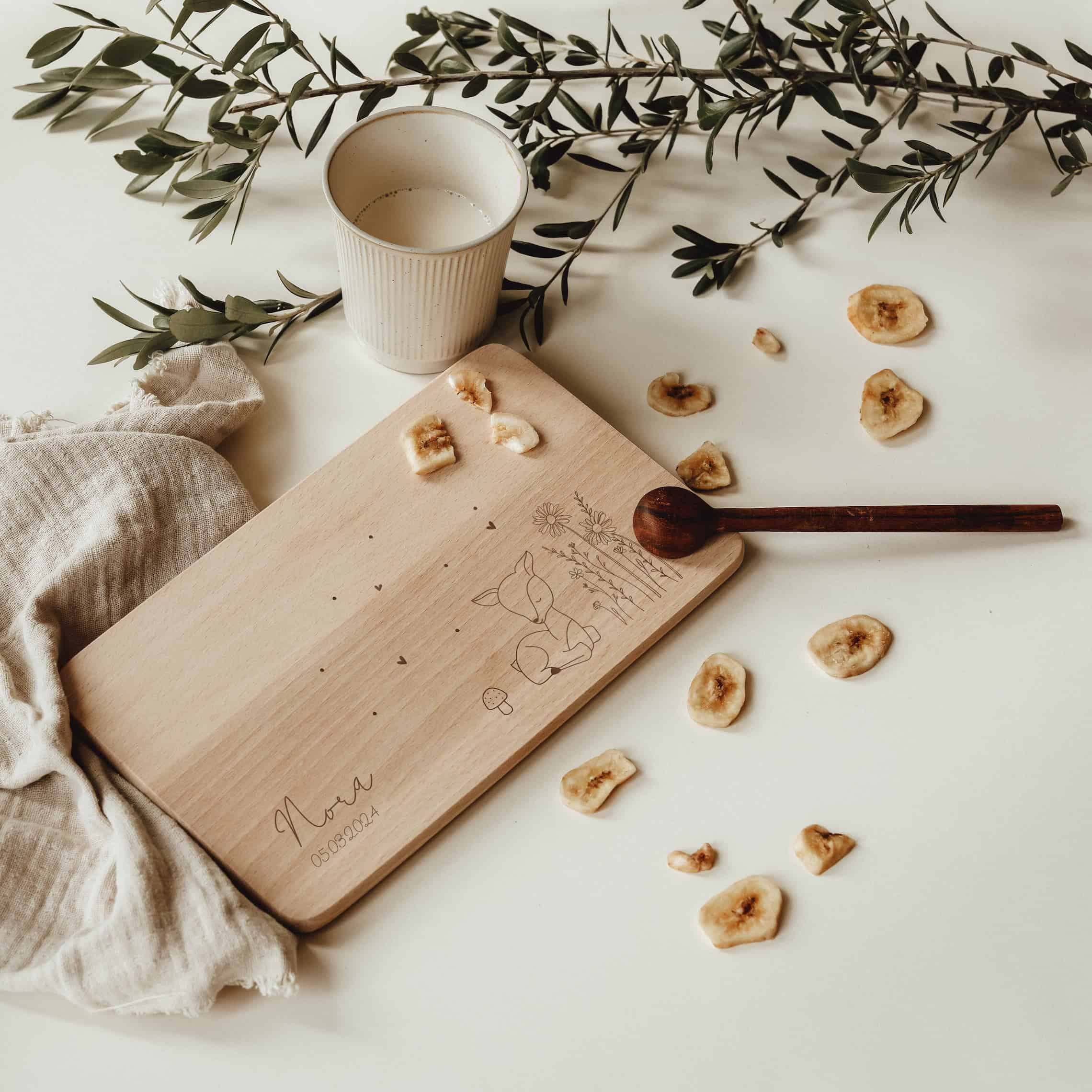 Personalisiertes Frühstücksbrettchen - Im Zauberwald