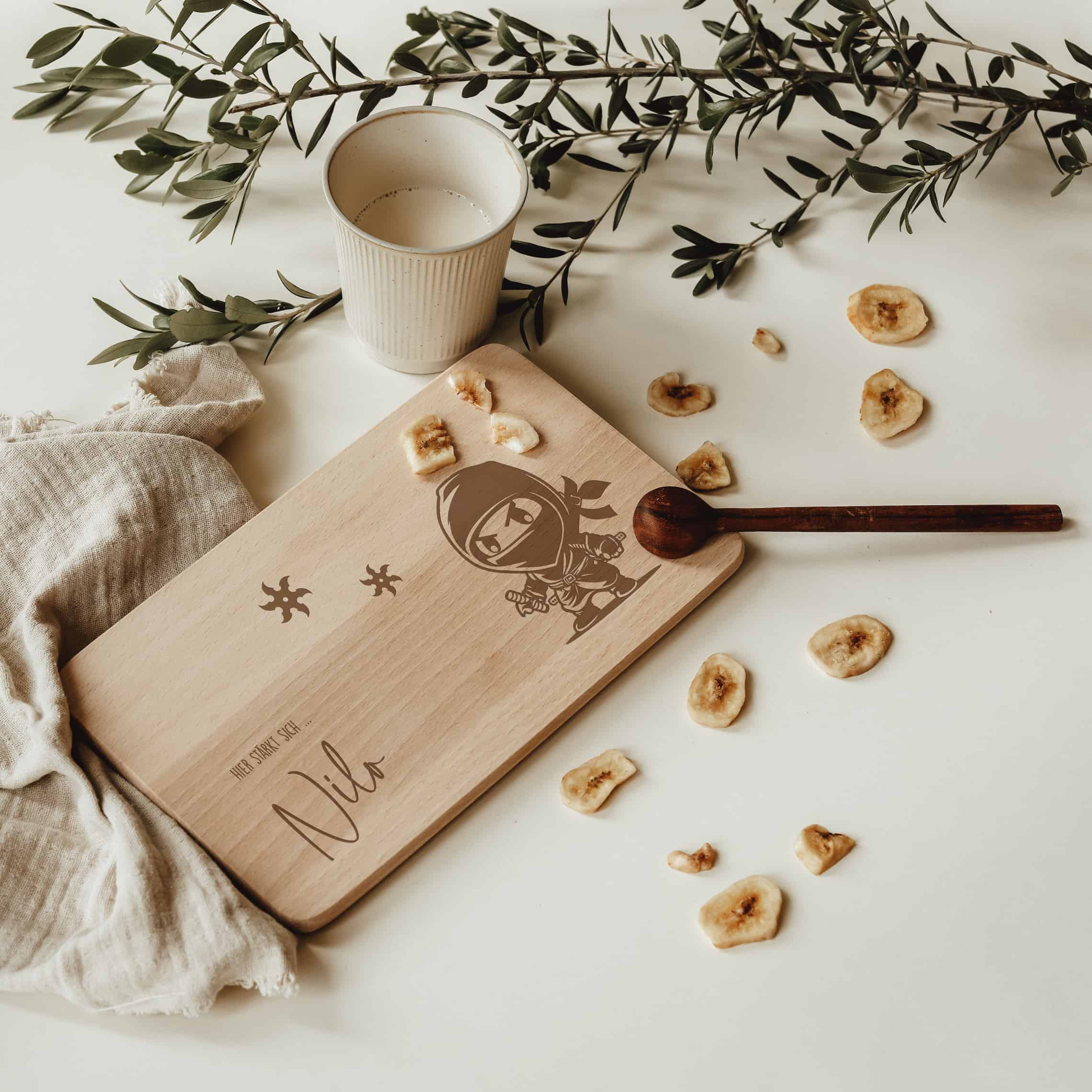 Personalisiertes Frühstücksbrettchen - Ninja