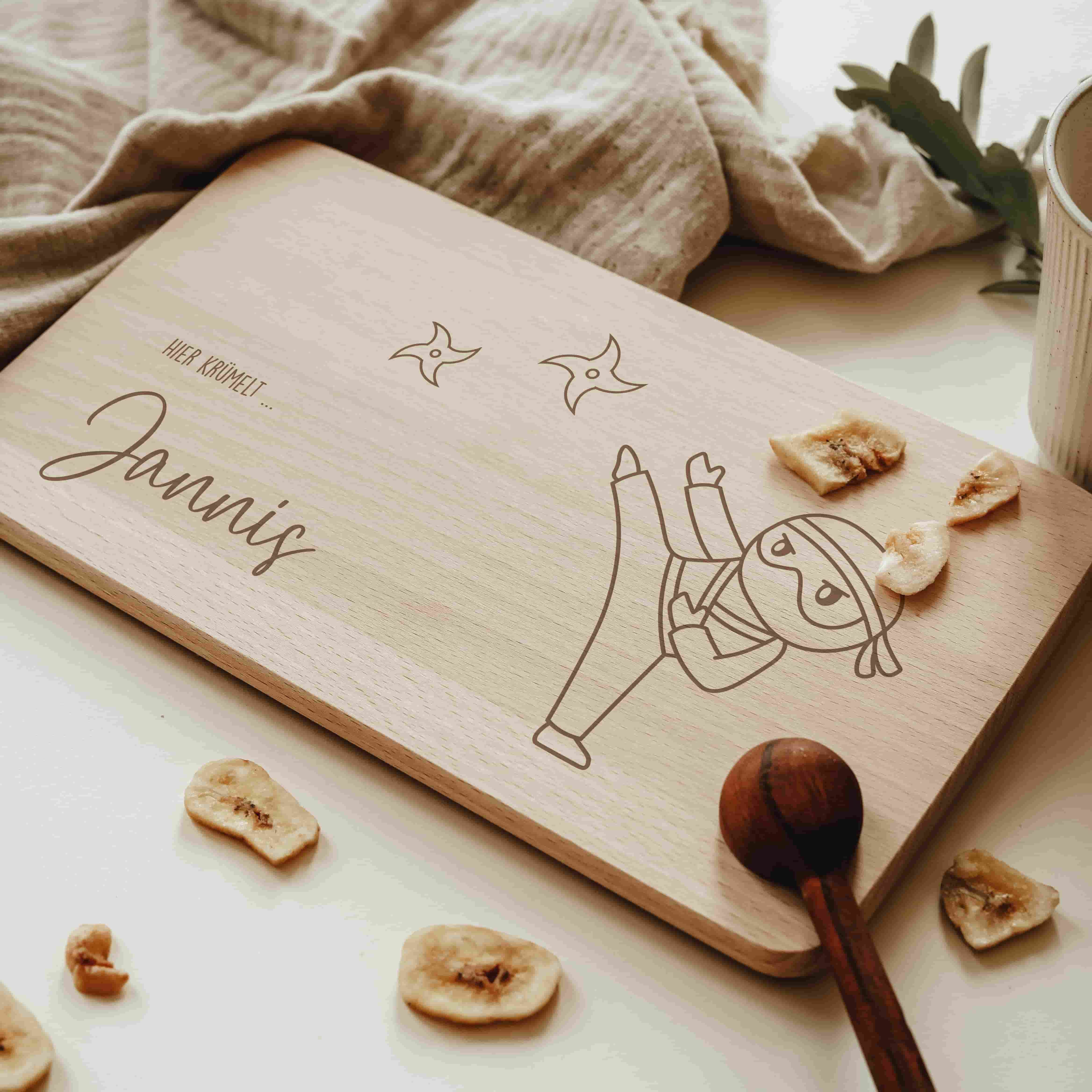 Personalisiertes Frühstücksbrettchen - Ninja