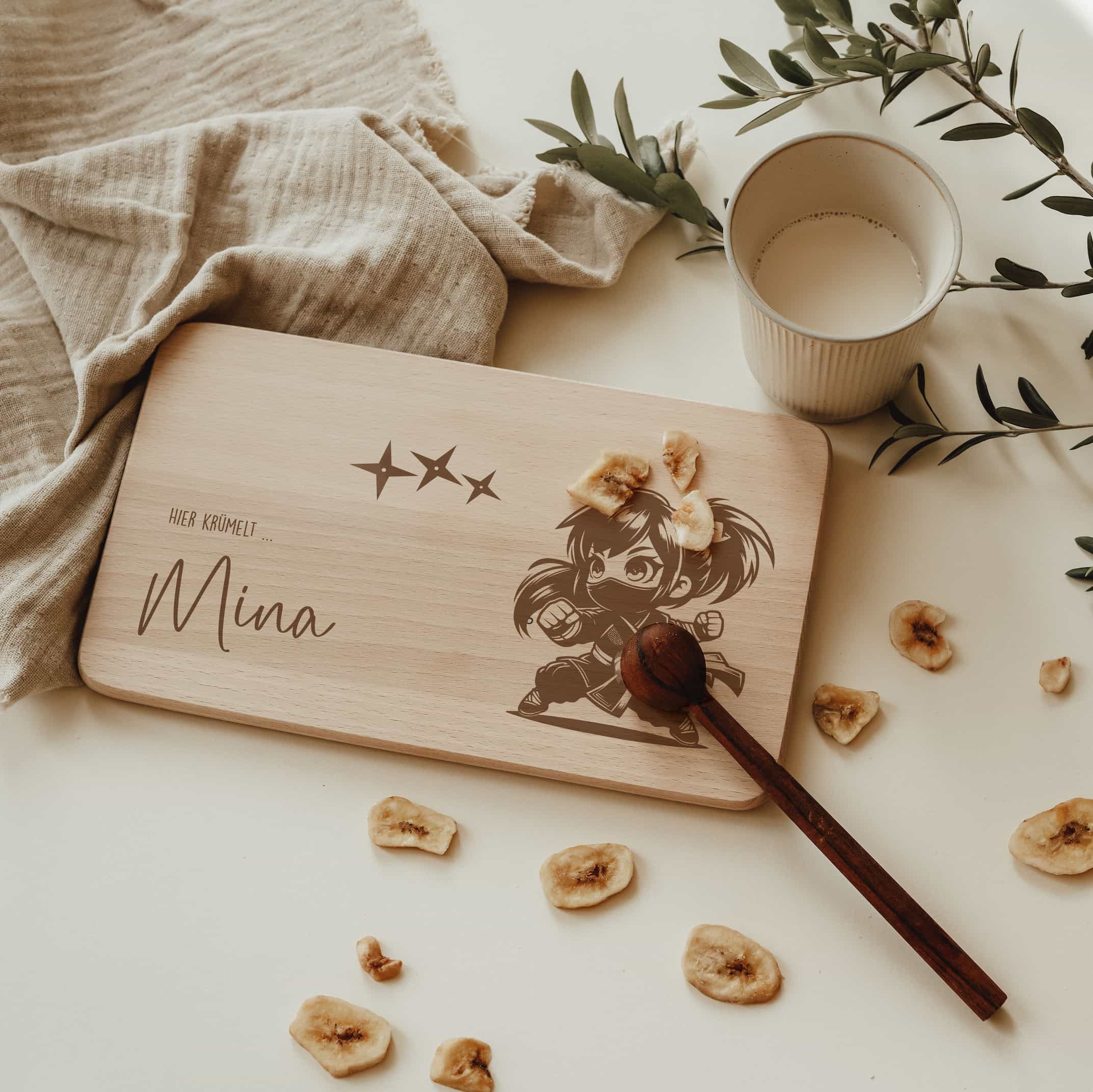 Personalisiertes Frühstücksbrettchen - Ninja