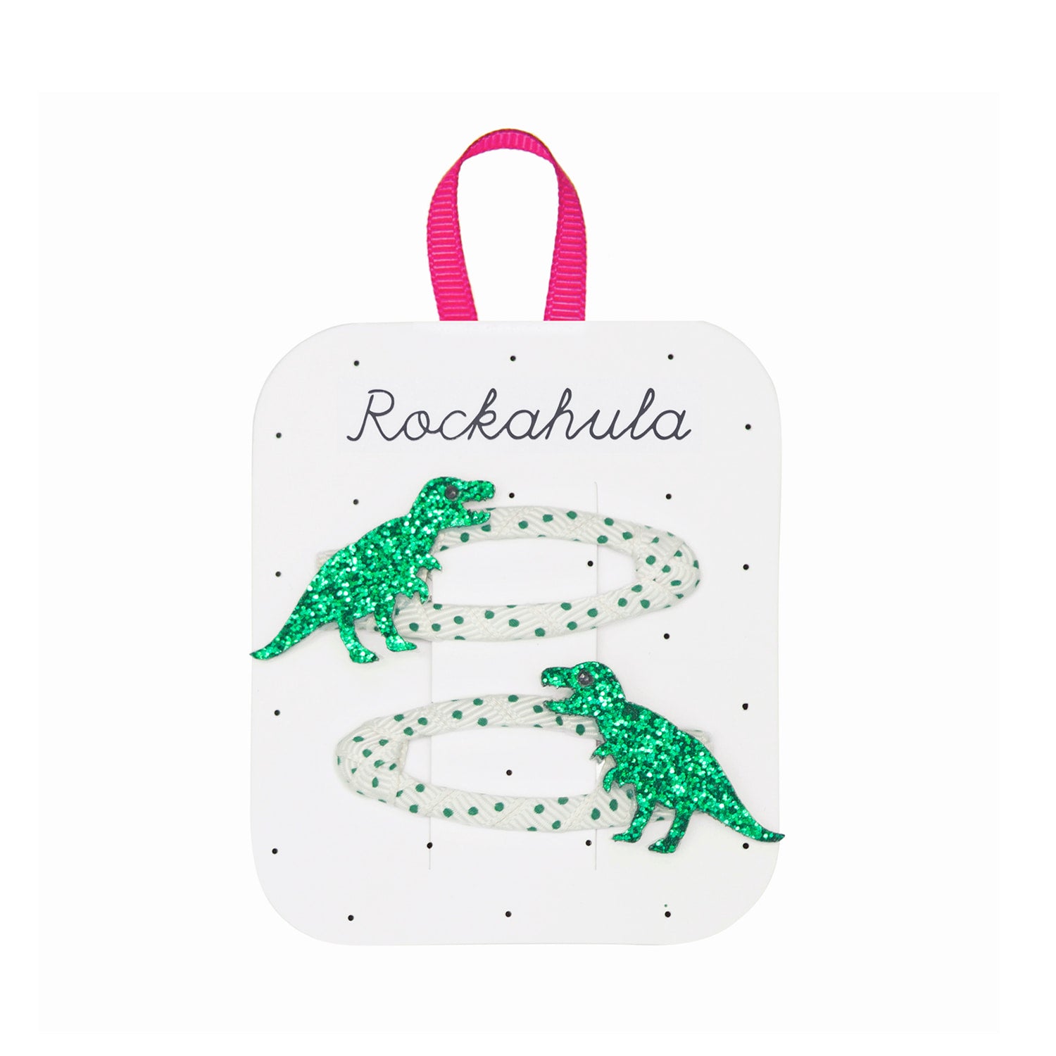 Haarspangen Dino Glitzer – Accessoire für kleine Dino-Fans