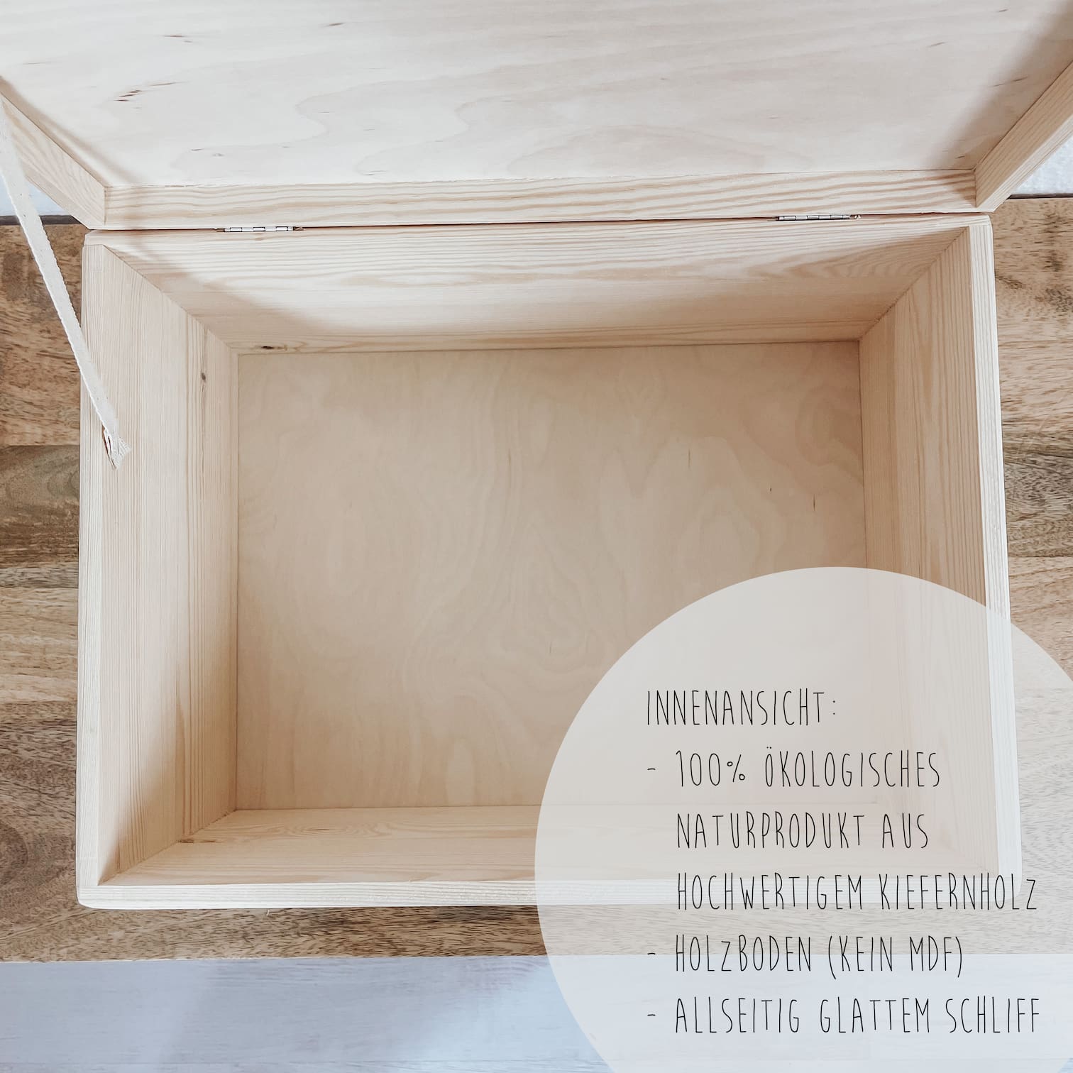 Erinnerungskiste mit Wildblumenstrauß – Hochwertige Holzbox