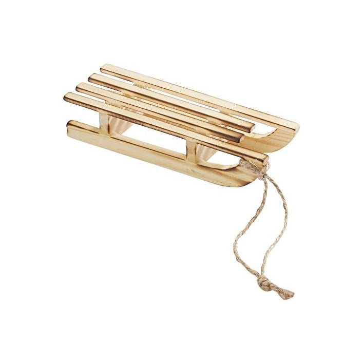 Mini Holzschlitten – Wichtel Zubehör für Winter & Weihnachten