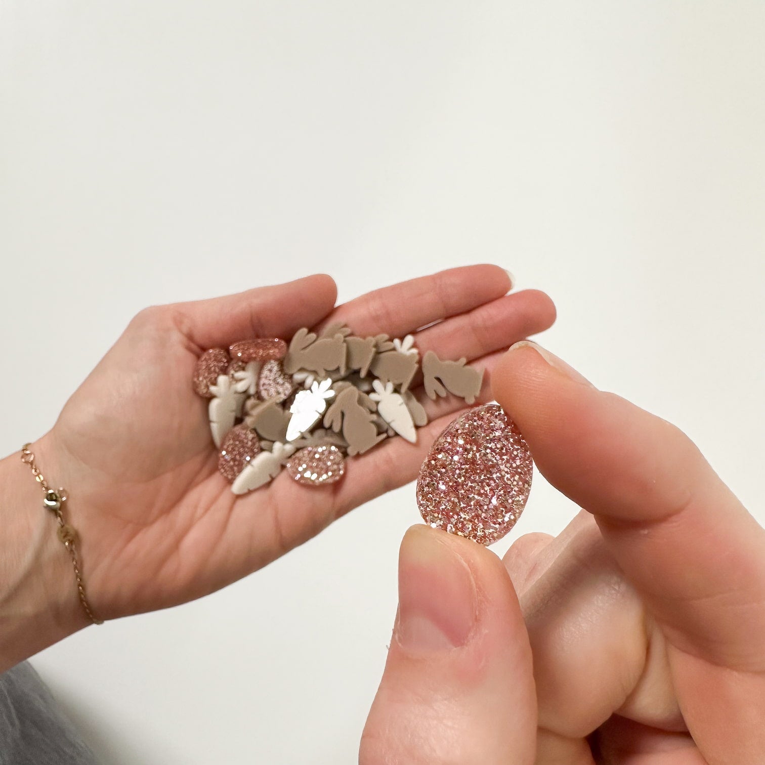 Nachhaltiges Konfetti aus Acryl - Ostern Boho Mix