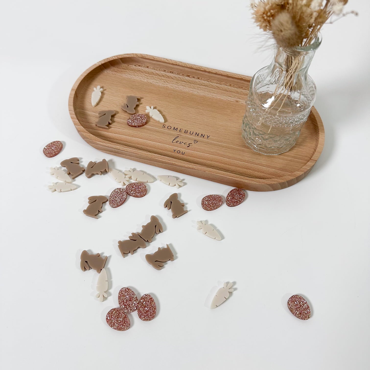 Nachhaltiges Konfetti aus Acryl - Ostern Boho Mix