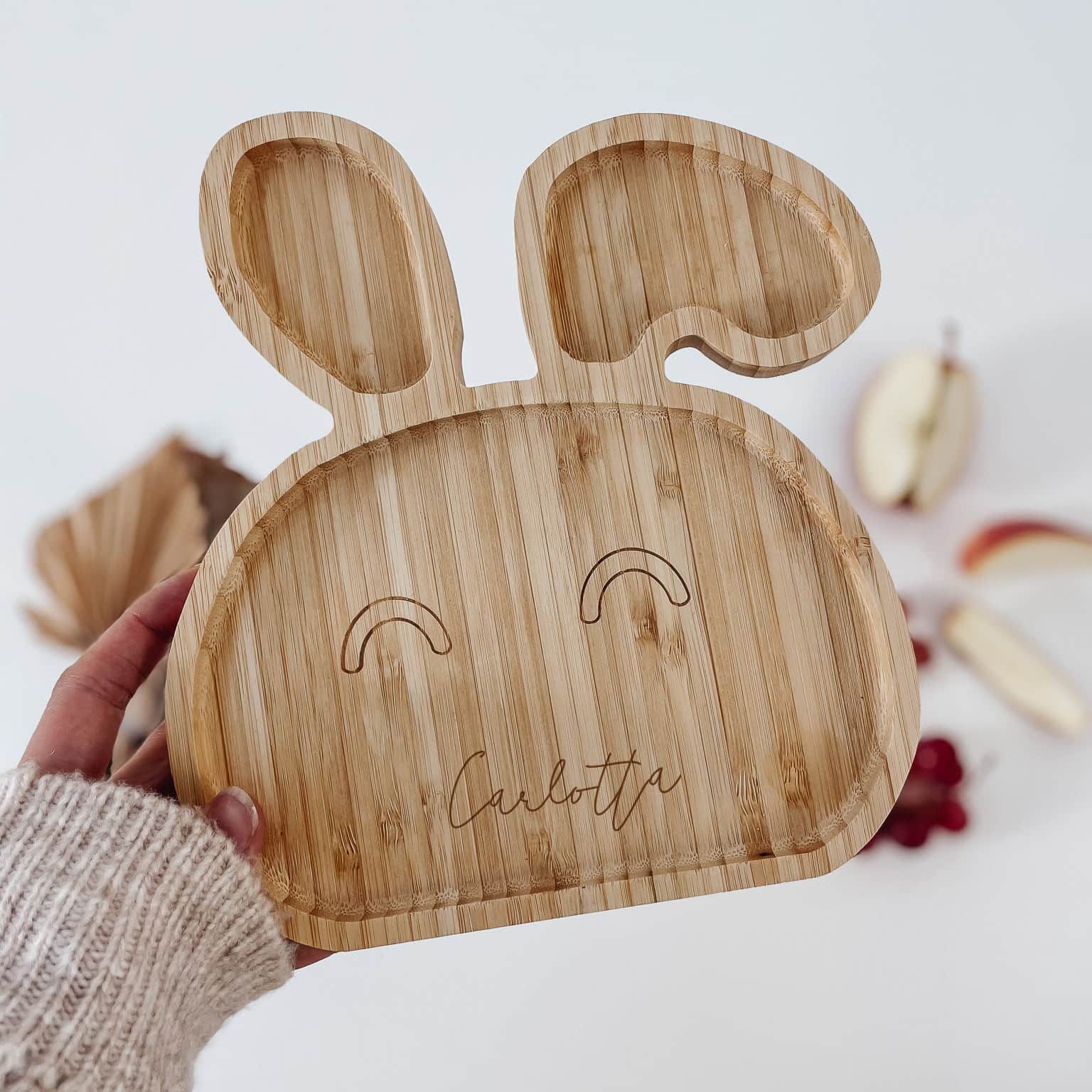 Kinderteller personalisiert – Hase