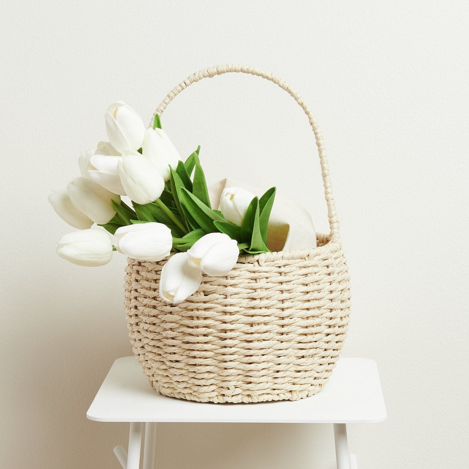 Korb mit Henkel - Natur Flechtkorb