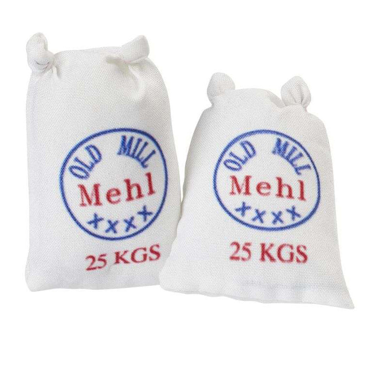 Mini Mehlsack bunt – 2er Set Wichtel Deko