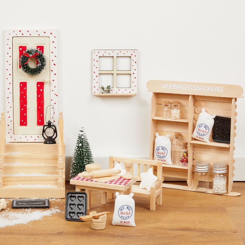 Mini Mehlsack bunt – 2er Set Wichtel Deko