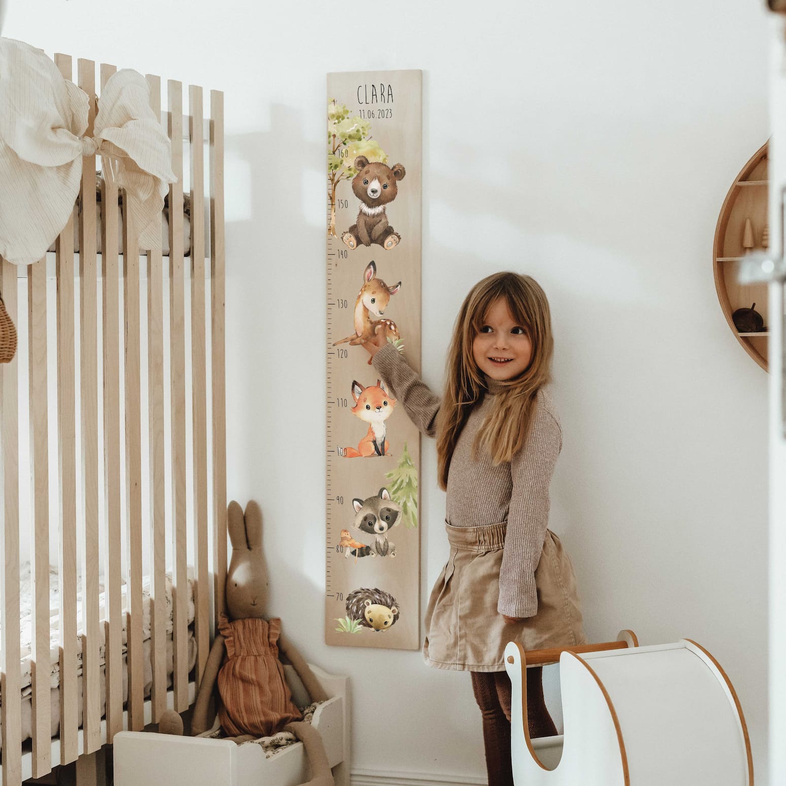 Kindermesslatte Holz personalisiert - Wood & Friends